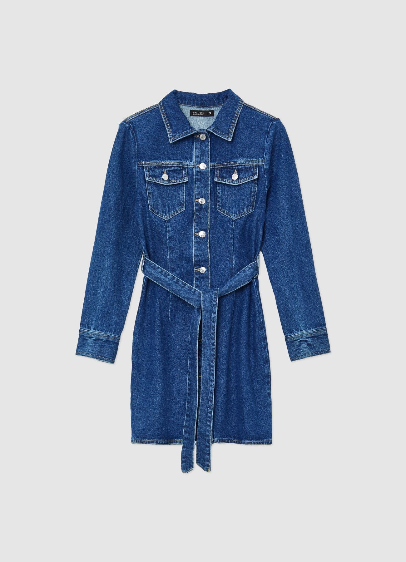 Abito camicia in denim - Image 4