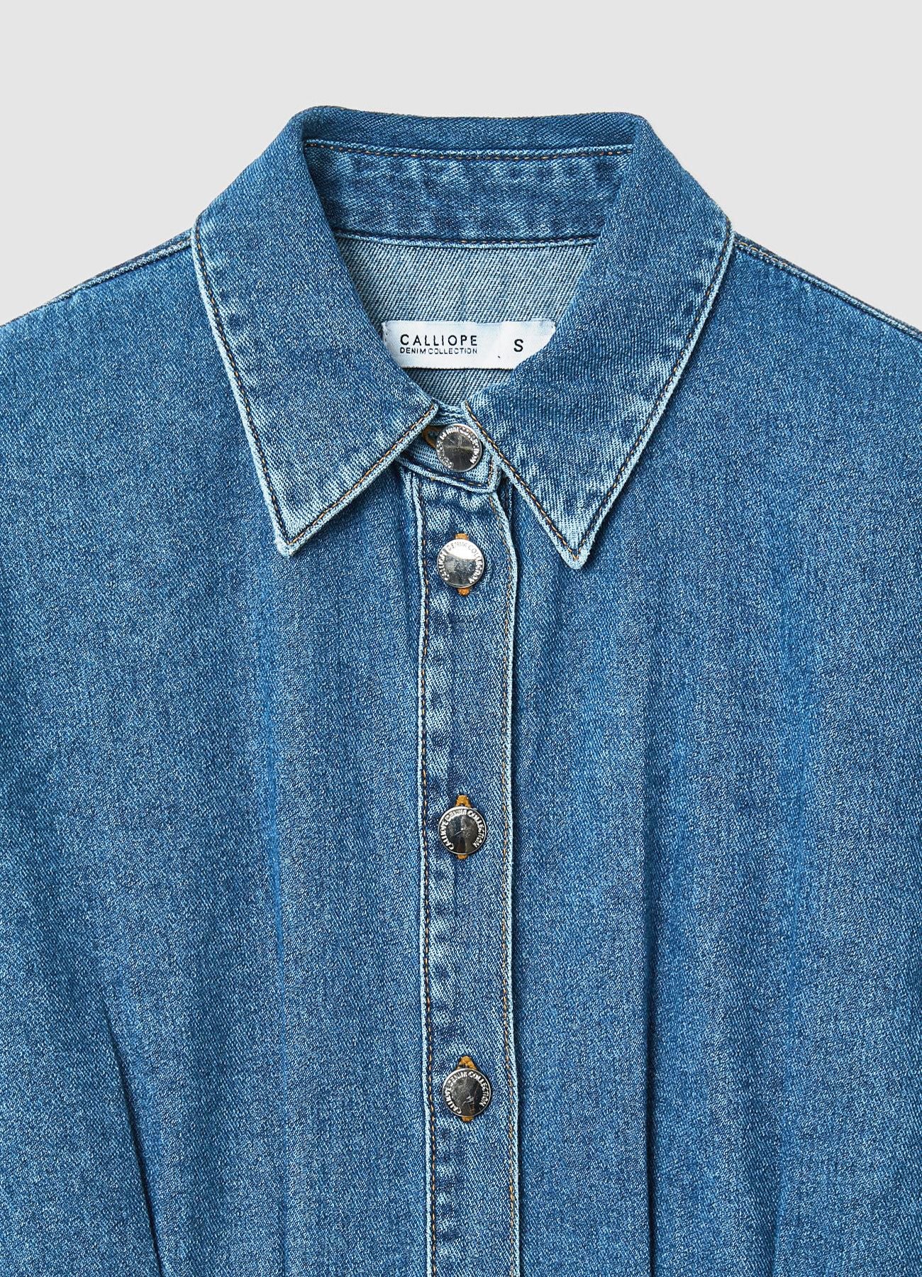 Abito denim con pinces - Image 4