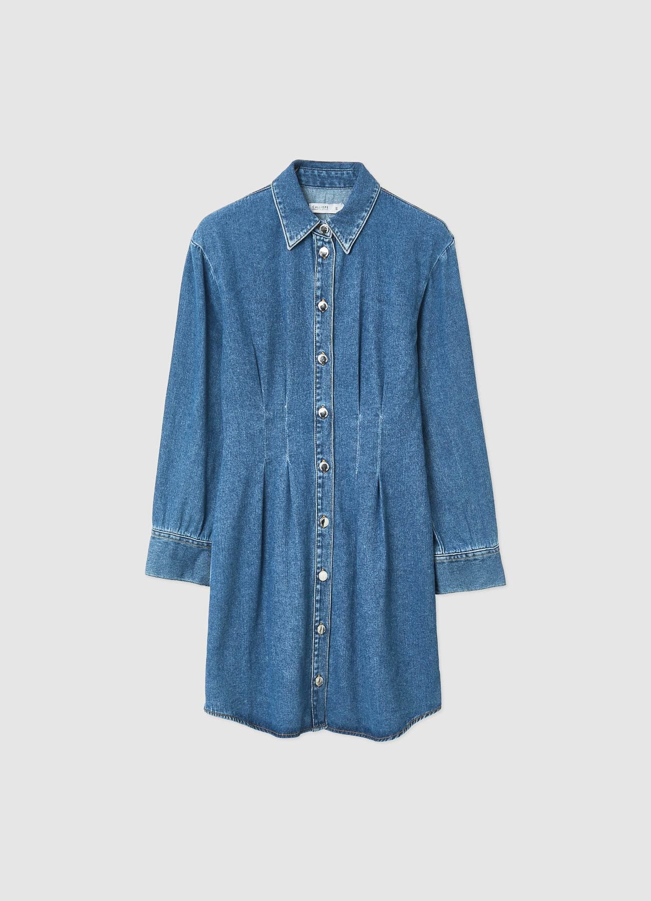 Abito denim con pinces - Image 6