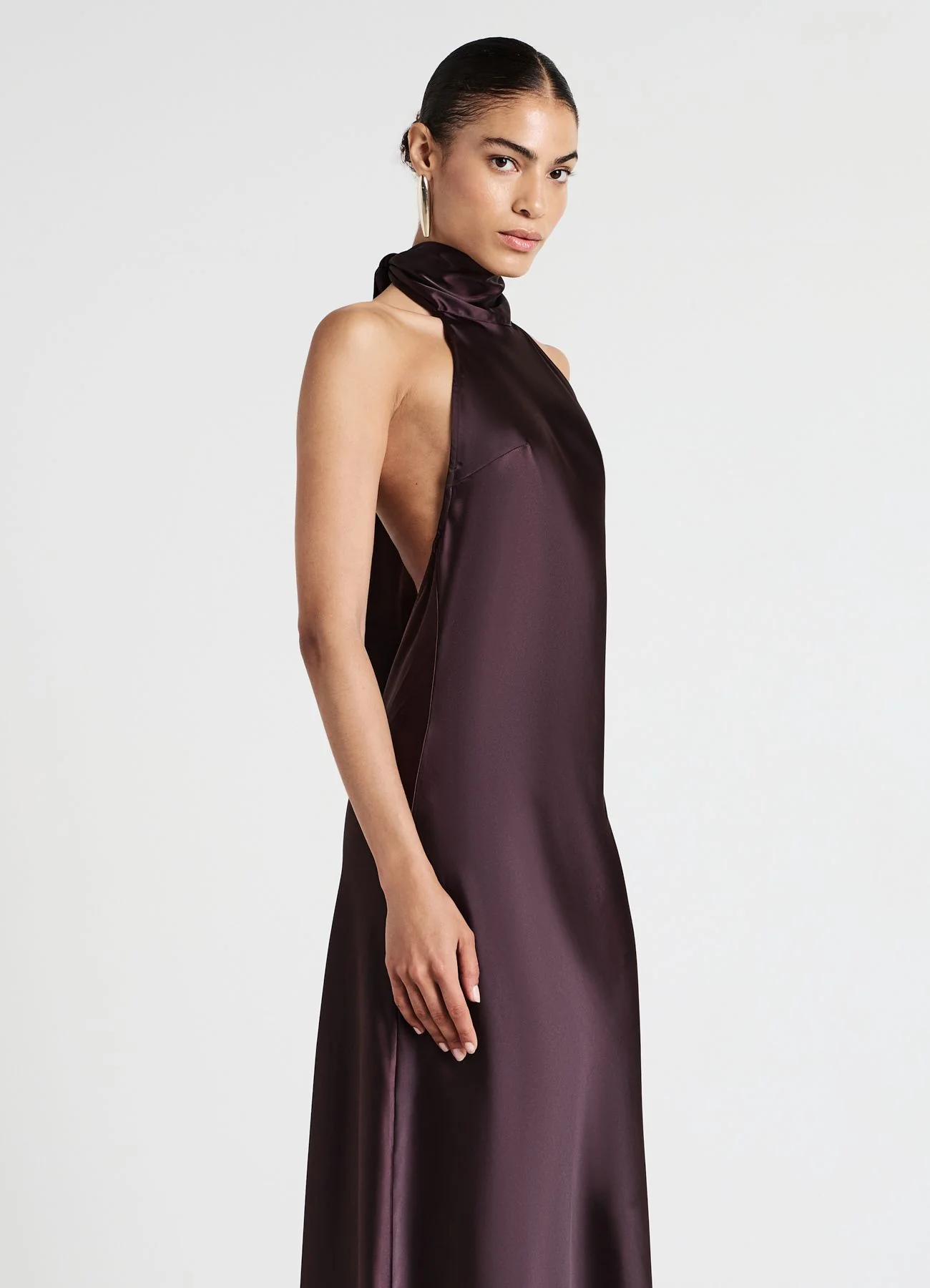 Abito halterneck simil satin - Image 3