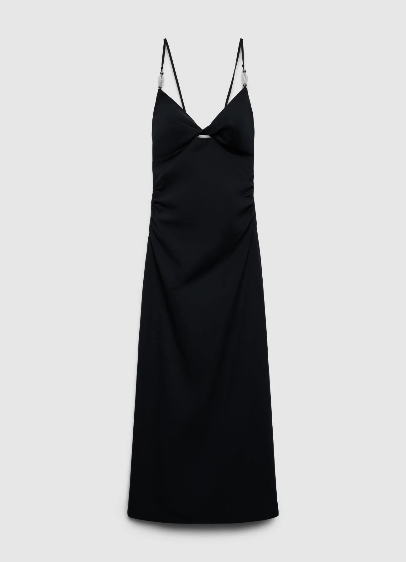 Abito lungo con cut-out e perline - Image 7
