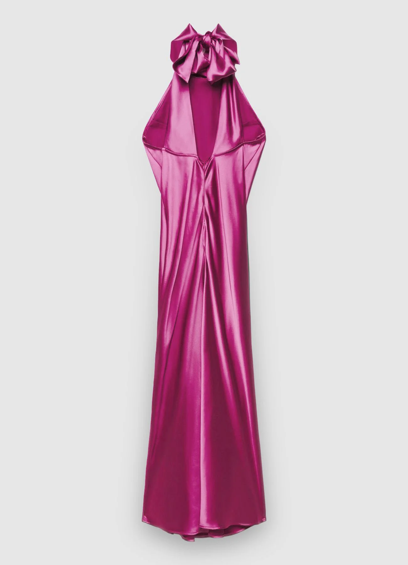Abito lungo similsatin con collo all’americana - Image 6