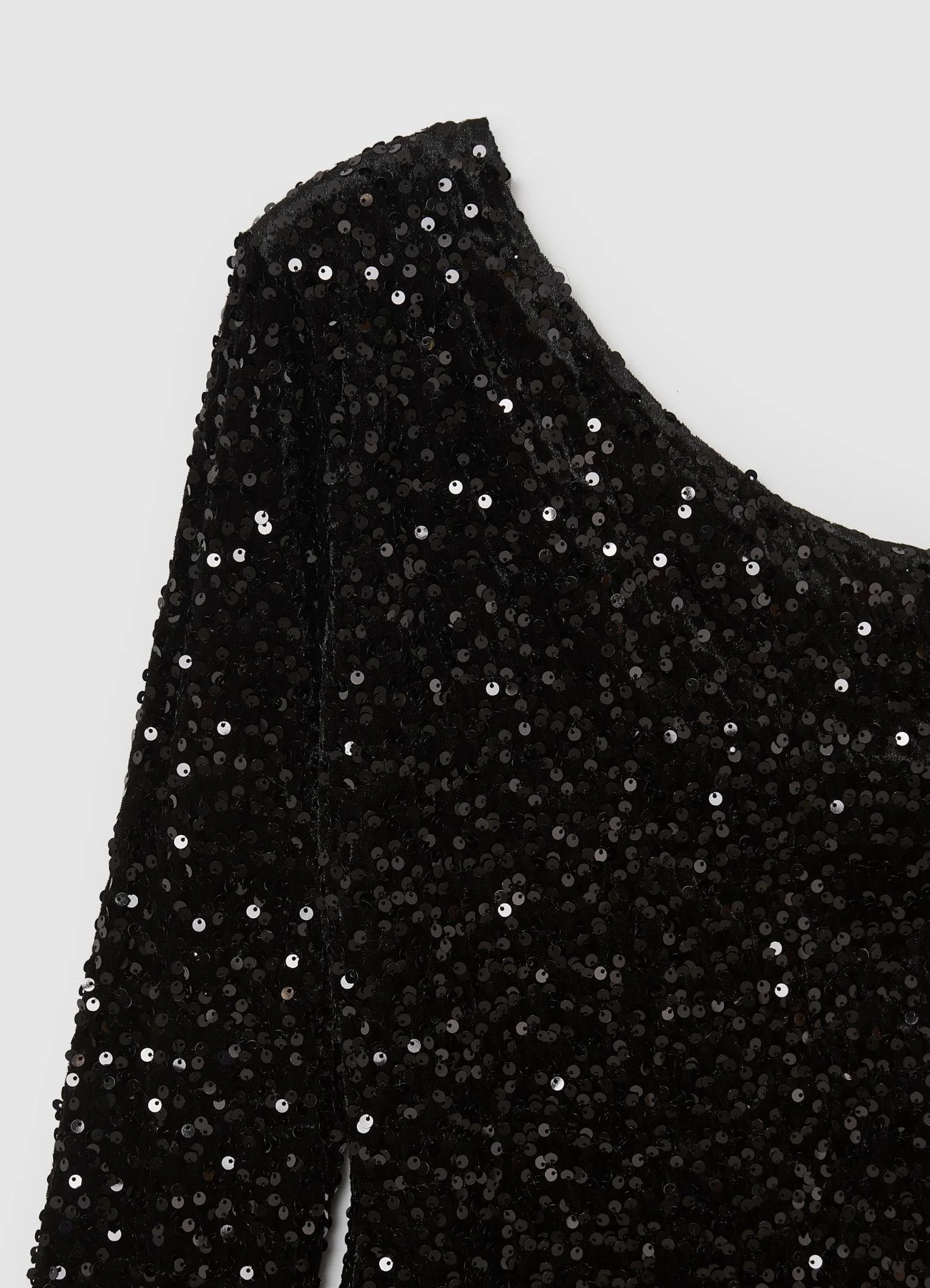 Abito monospalla paillettes