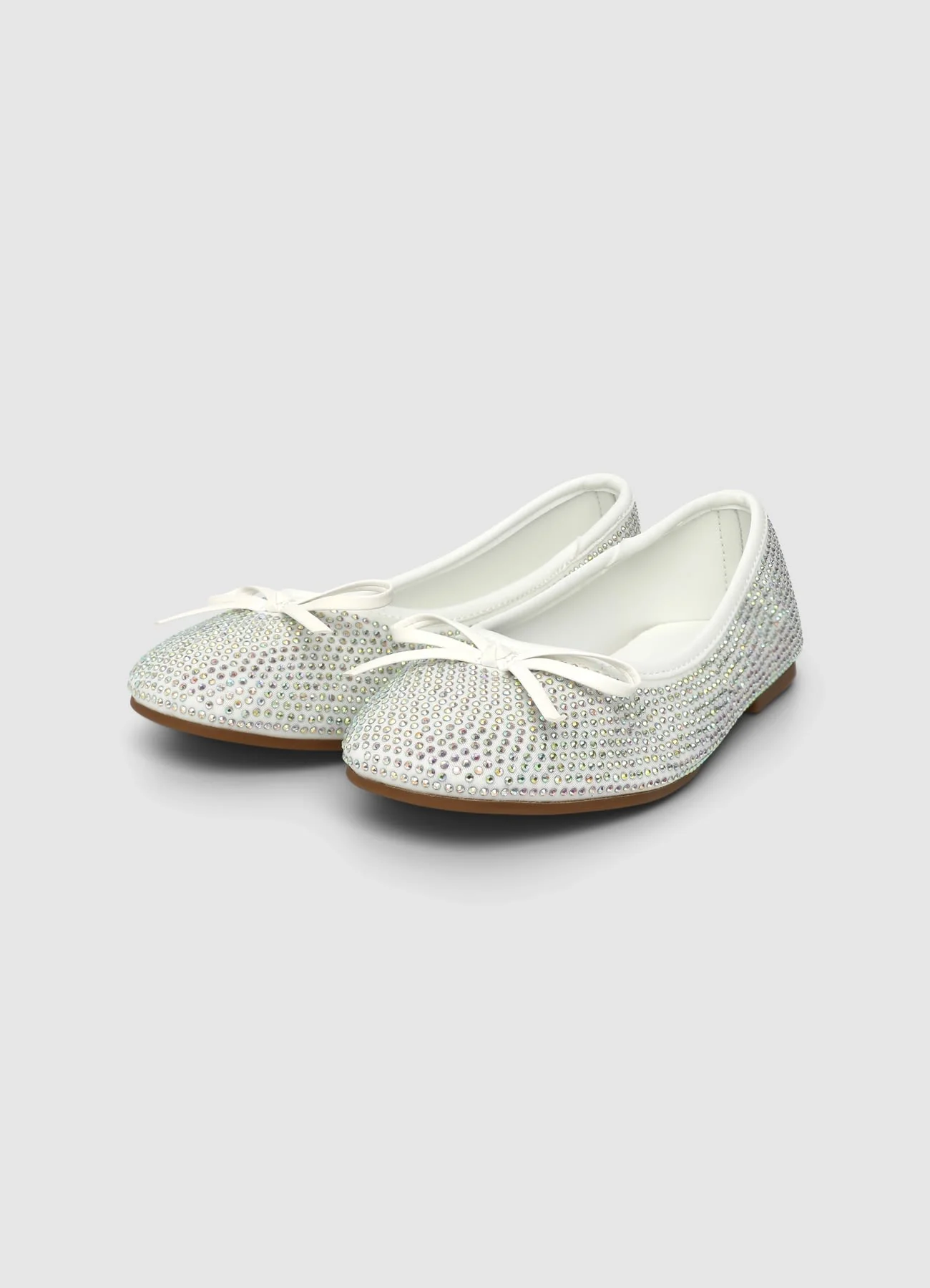 Ballerine con strass e fiocchetto