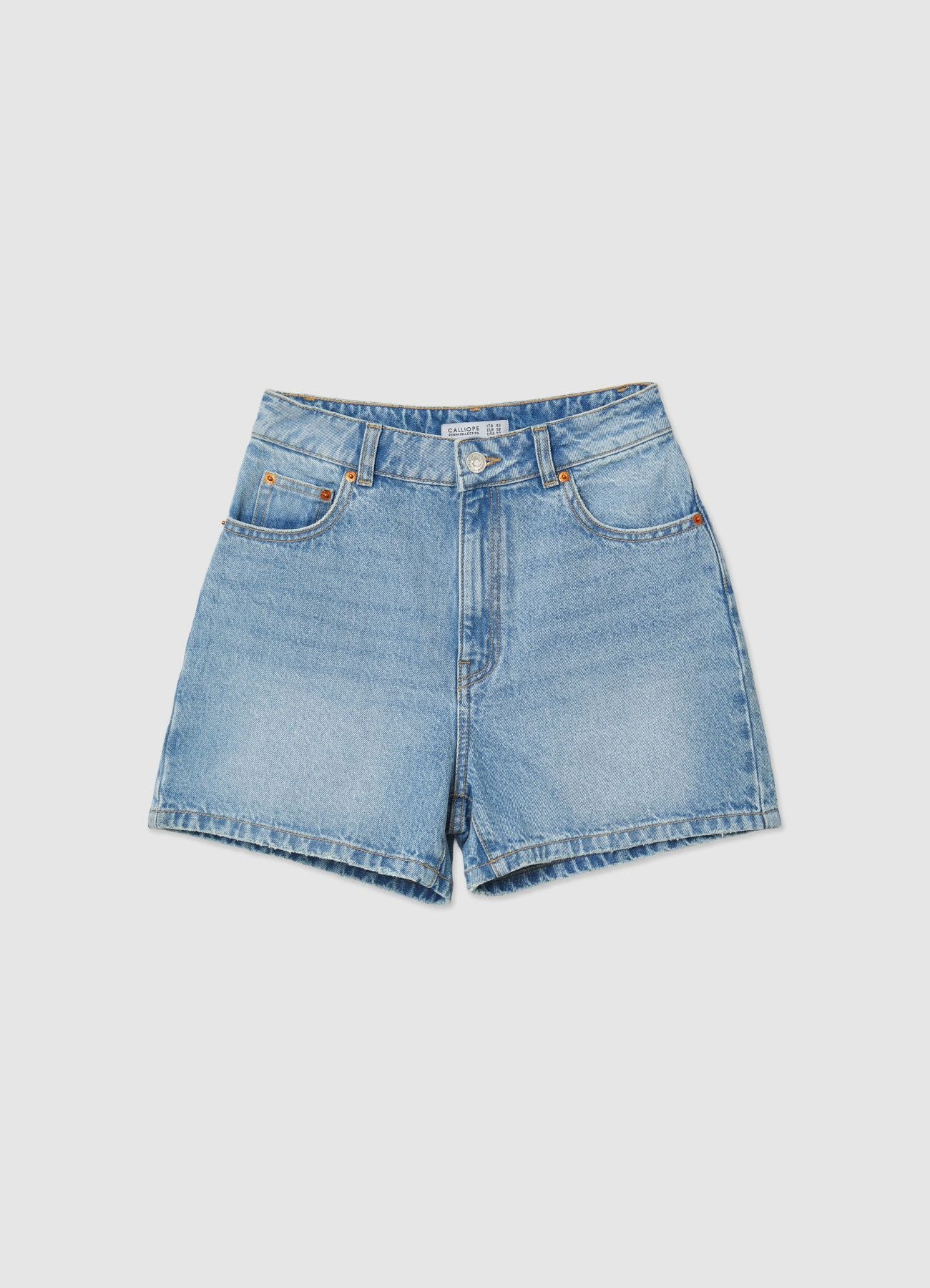 Bermuda denim a vita alta - Image 5