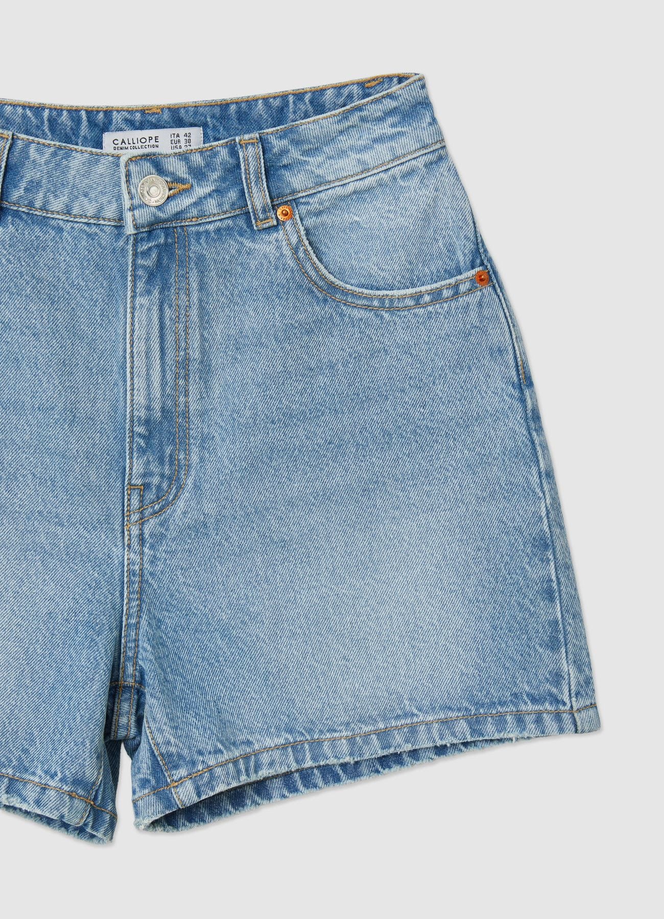 Bermuda denim a vita alta - Image 6