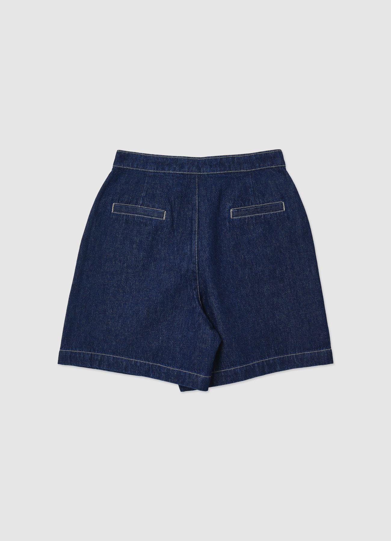 Bermuda in denim con bottoni oro - Image 5