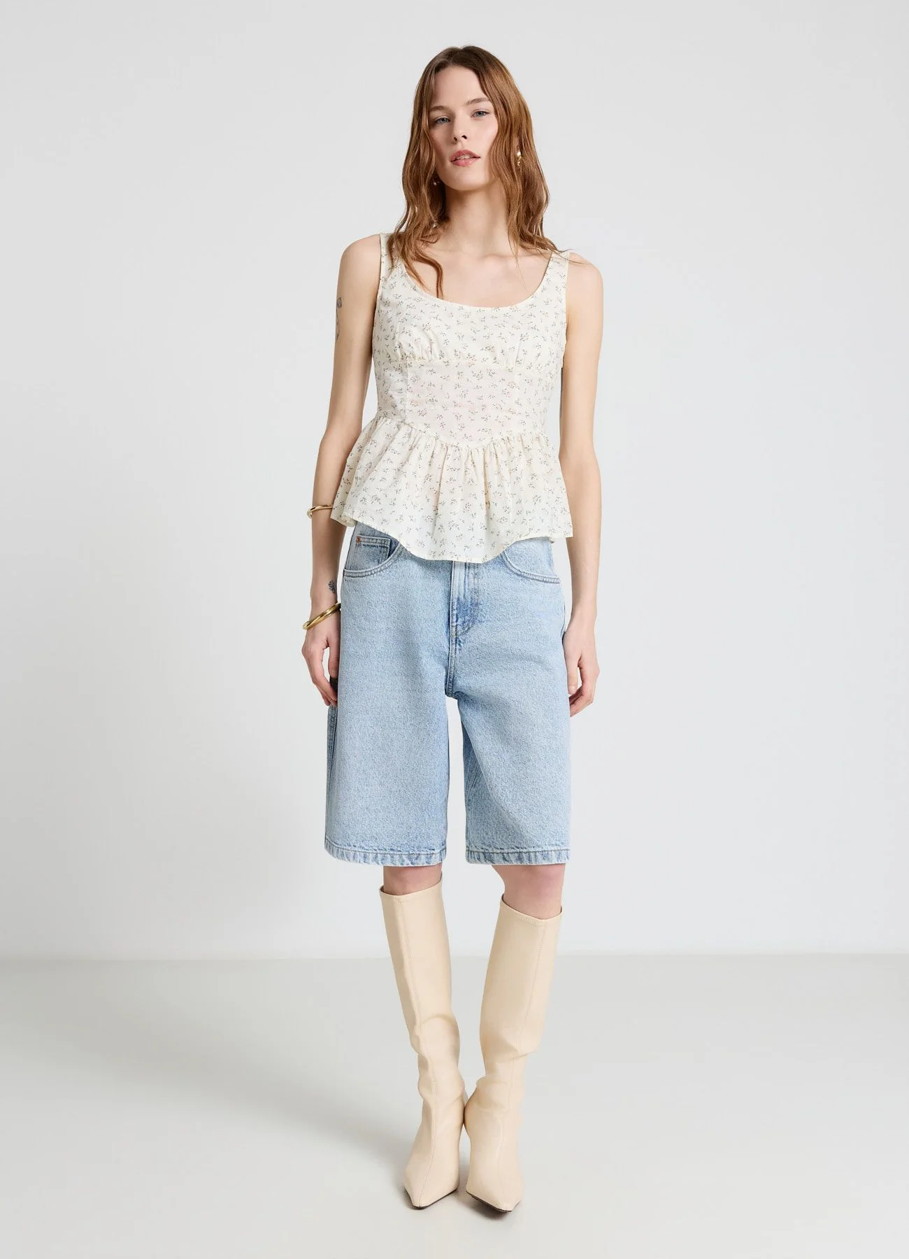 Bermuda jeans a cinque tasche