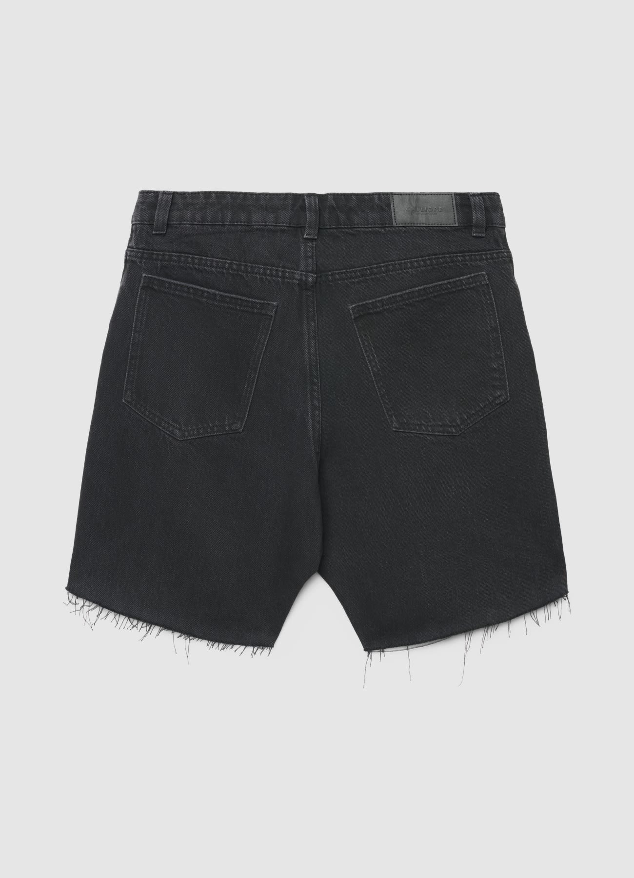 Bermuda jeans con orlo sfrangiato - Image 4