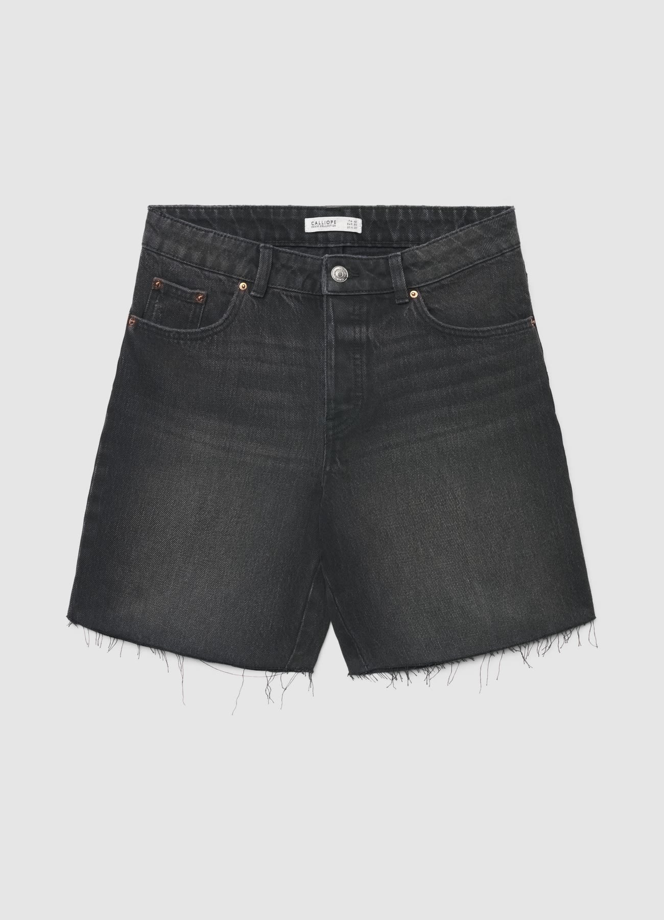 Bermuda jeans con orlo sfrangiato - Image 6