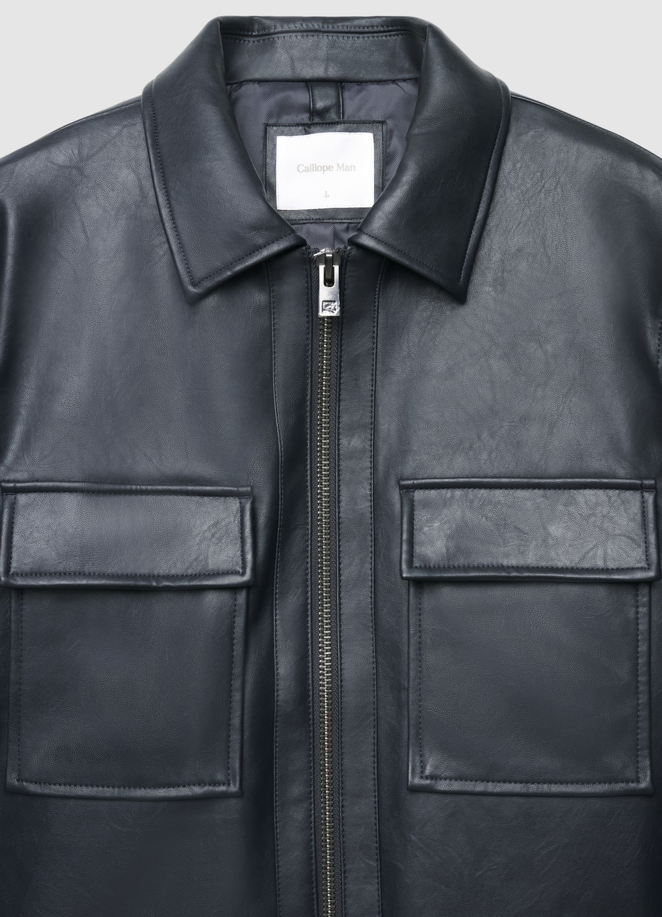 Biker similpelle colletto camicia - Image 5