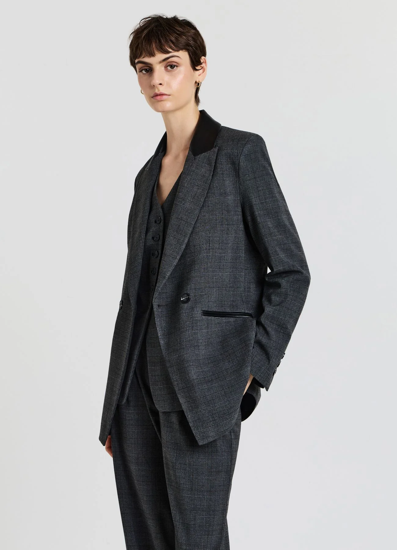 Blazer doppiopetto in Principe di Galles - Image 3