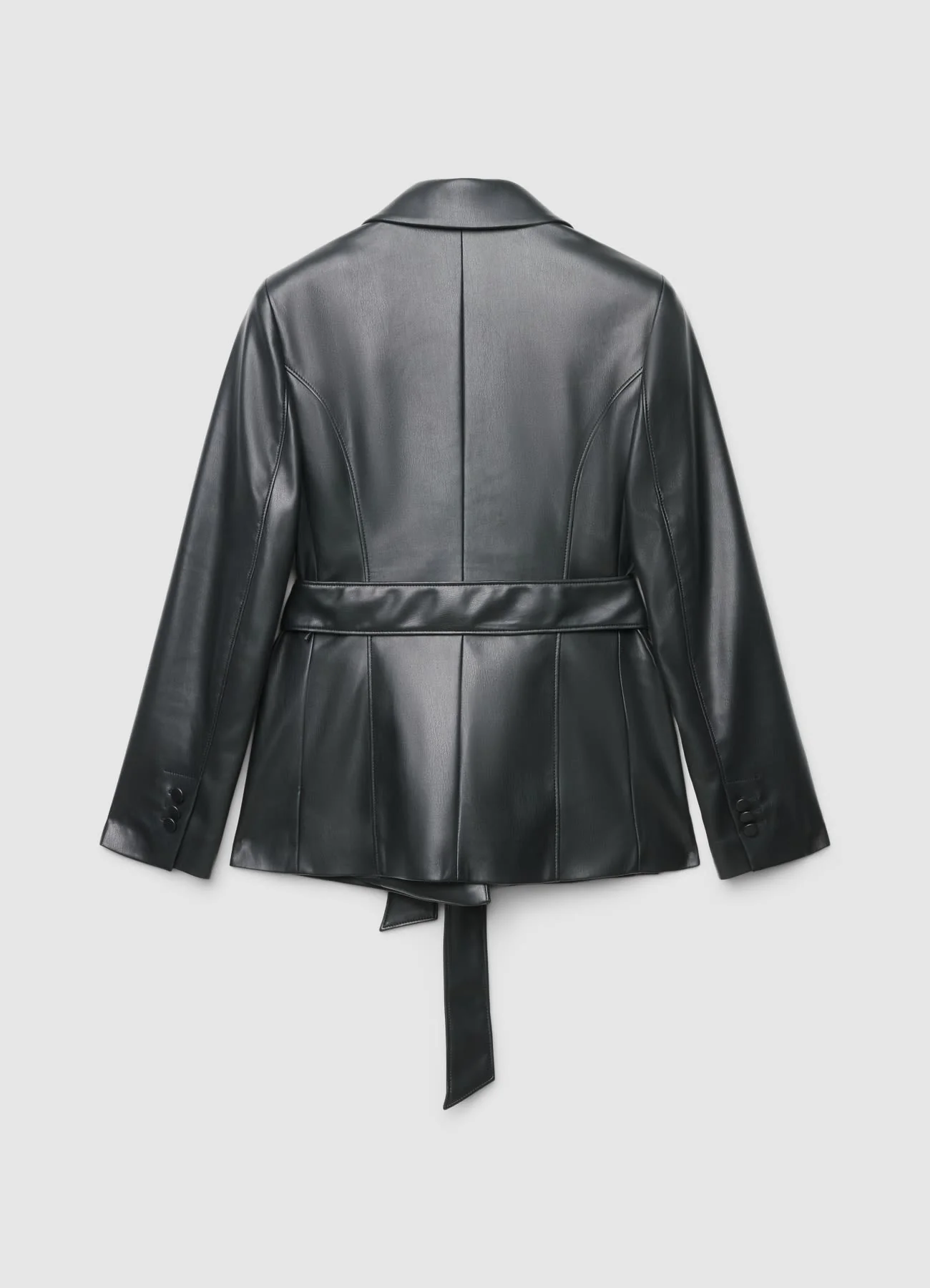 Blazer effetto pelle con fusciacca - Image 5
