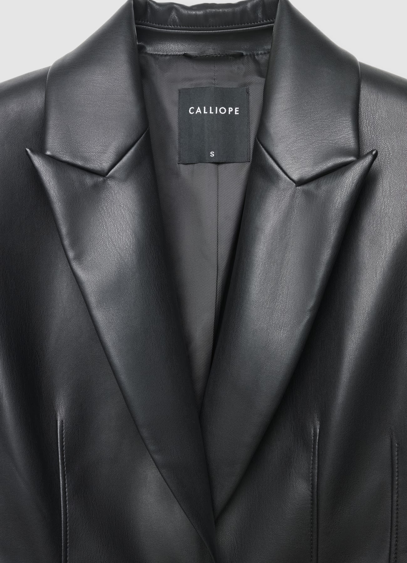 Blazer effetto pelle con fusciacca - Image 6