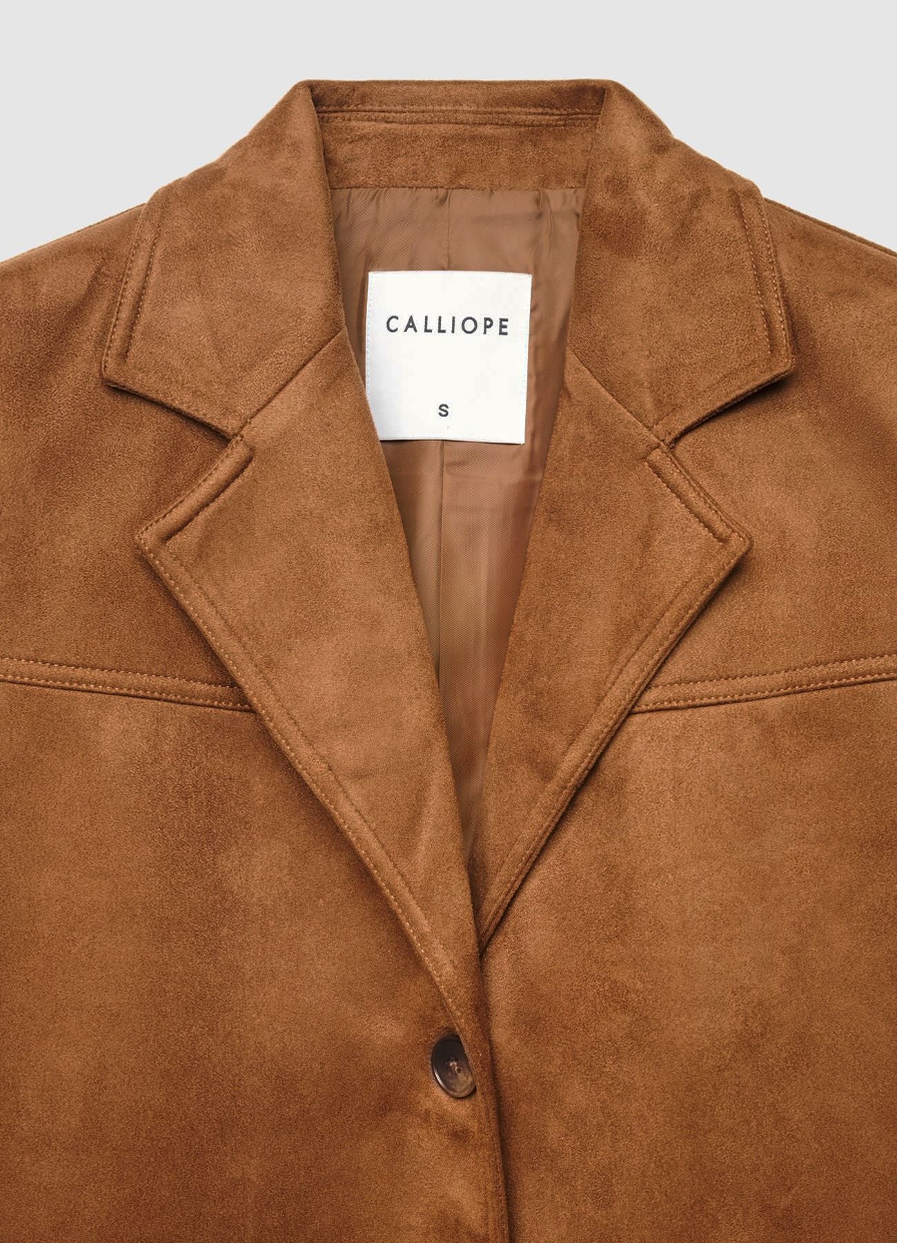 Blazer monopetto effetto scamosciato - Image 4