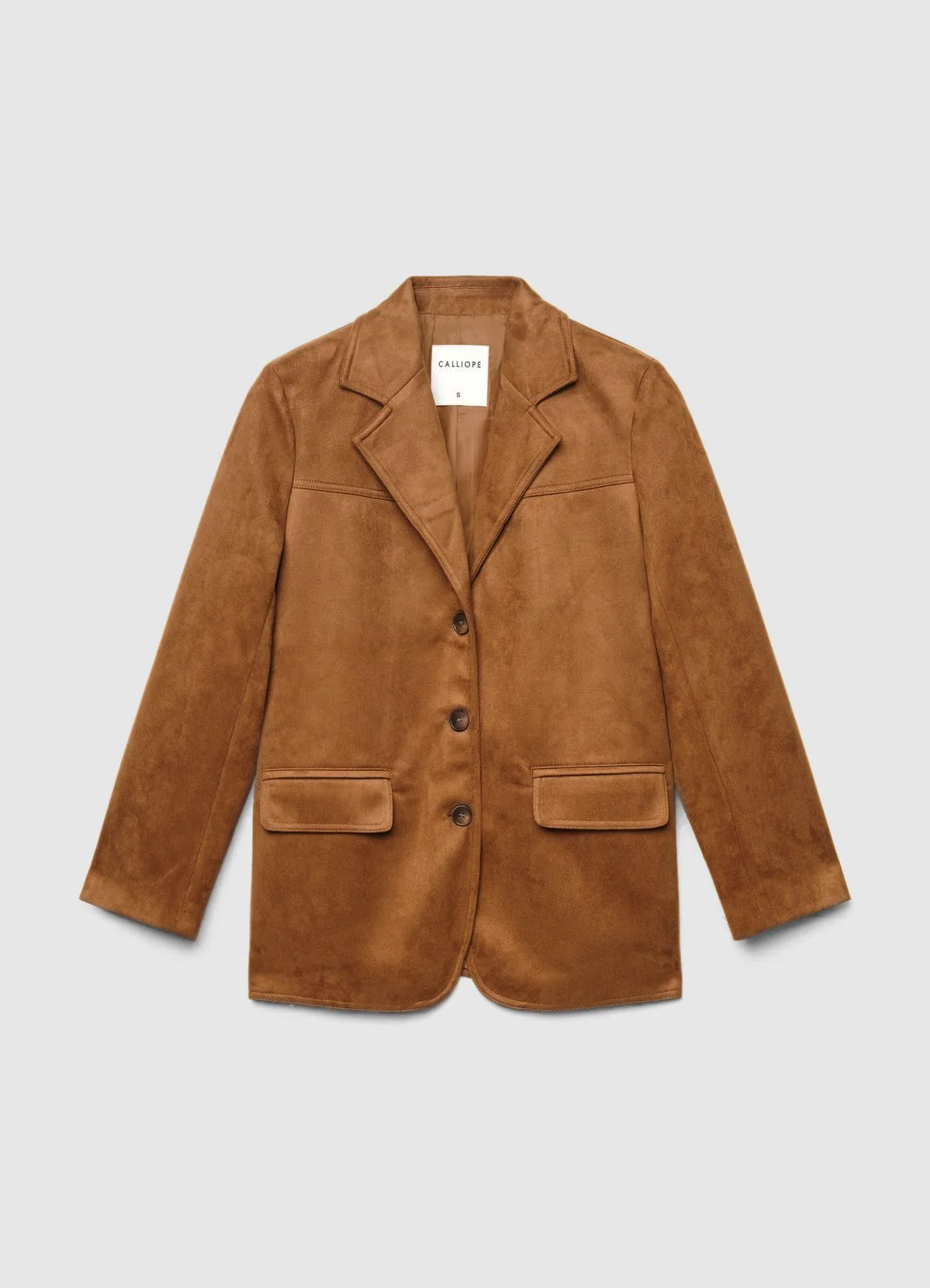 Blazer monopetto effetto scamosciato - Image 5