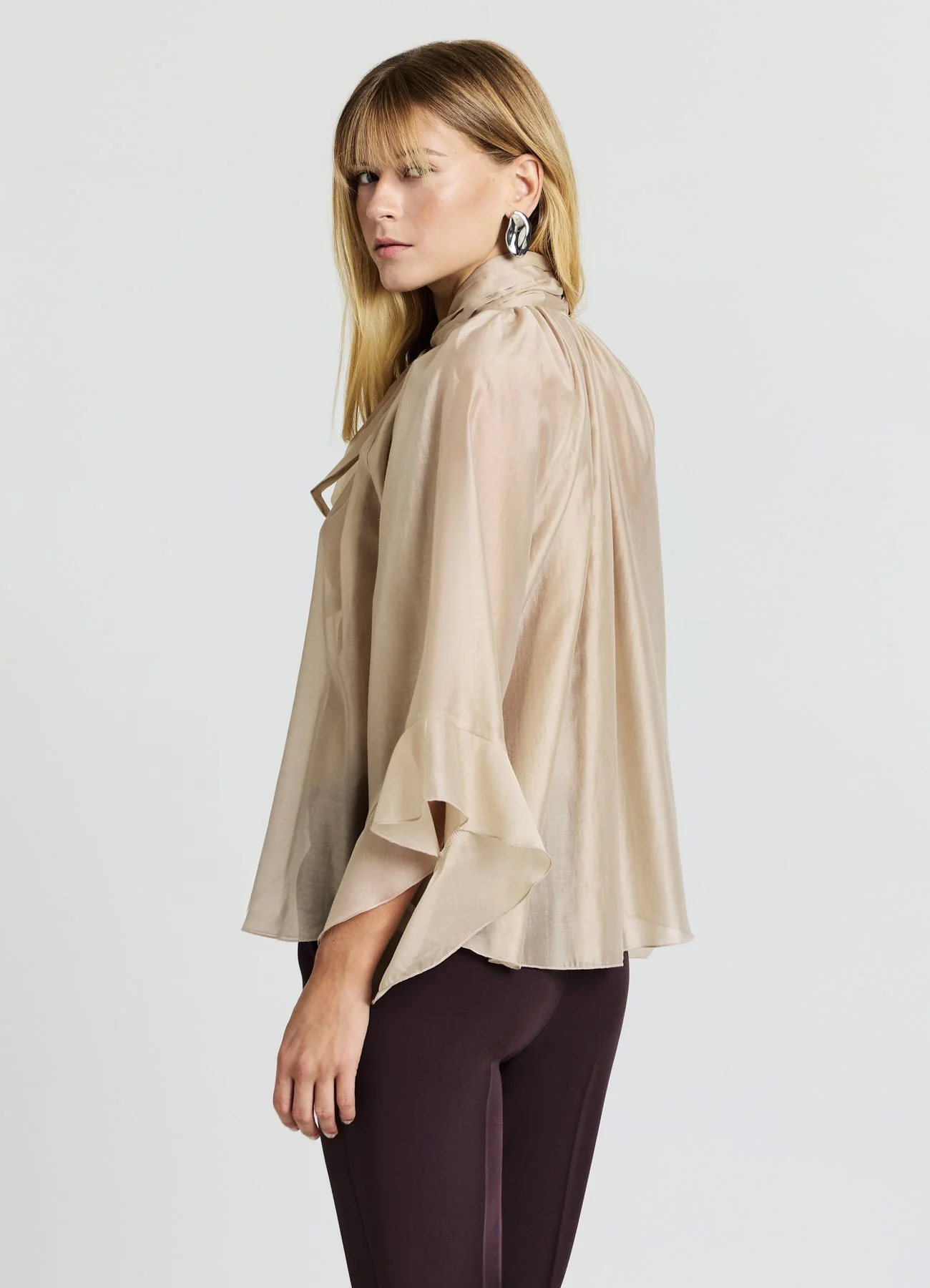 Blusa ampia con rouches - Image 3