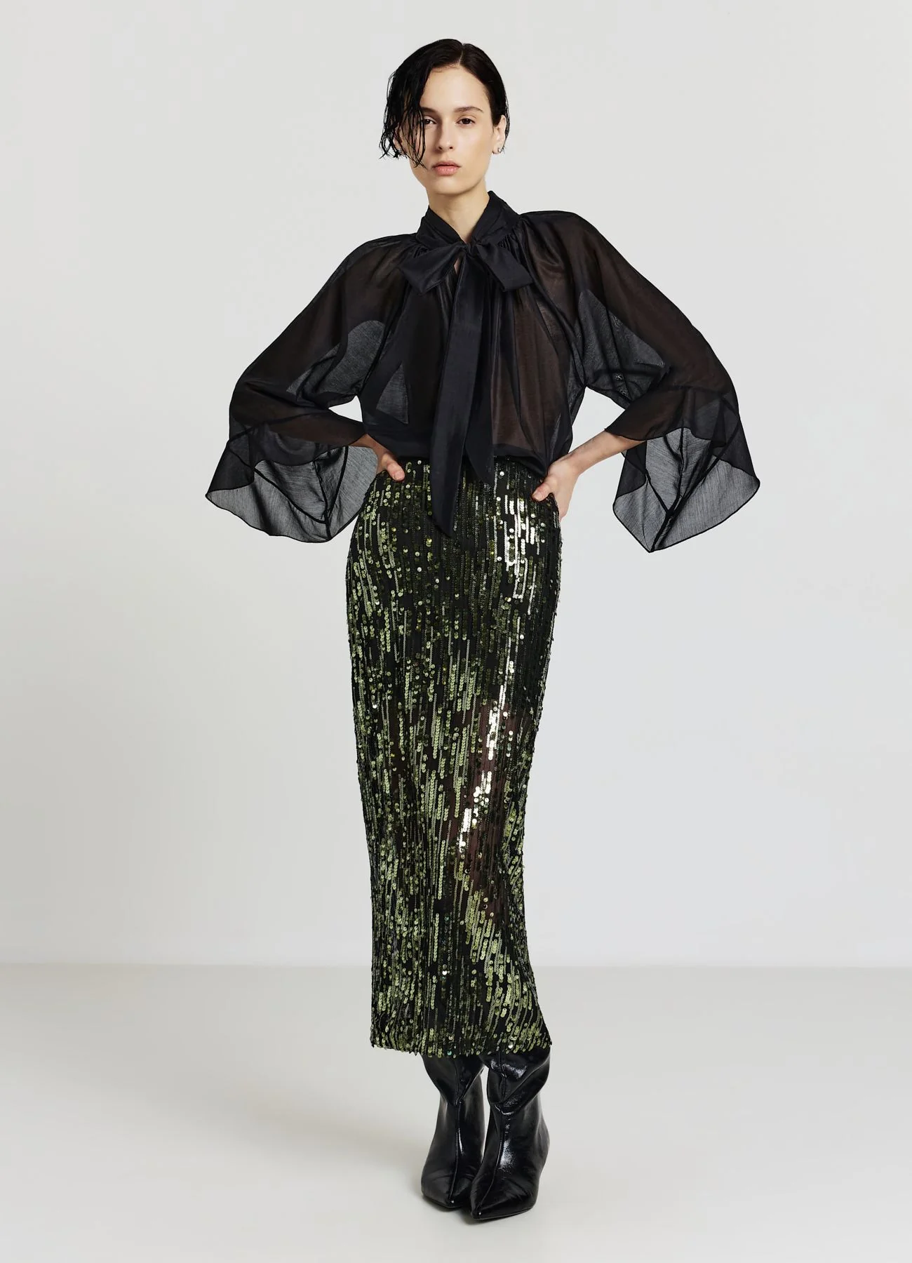 Blusa ampia con rouches - Image 2