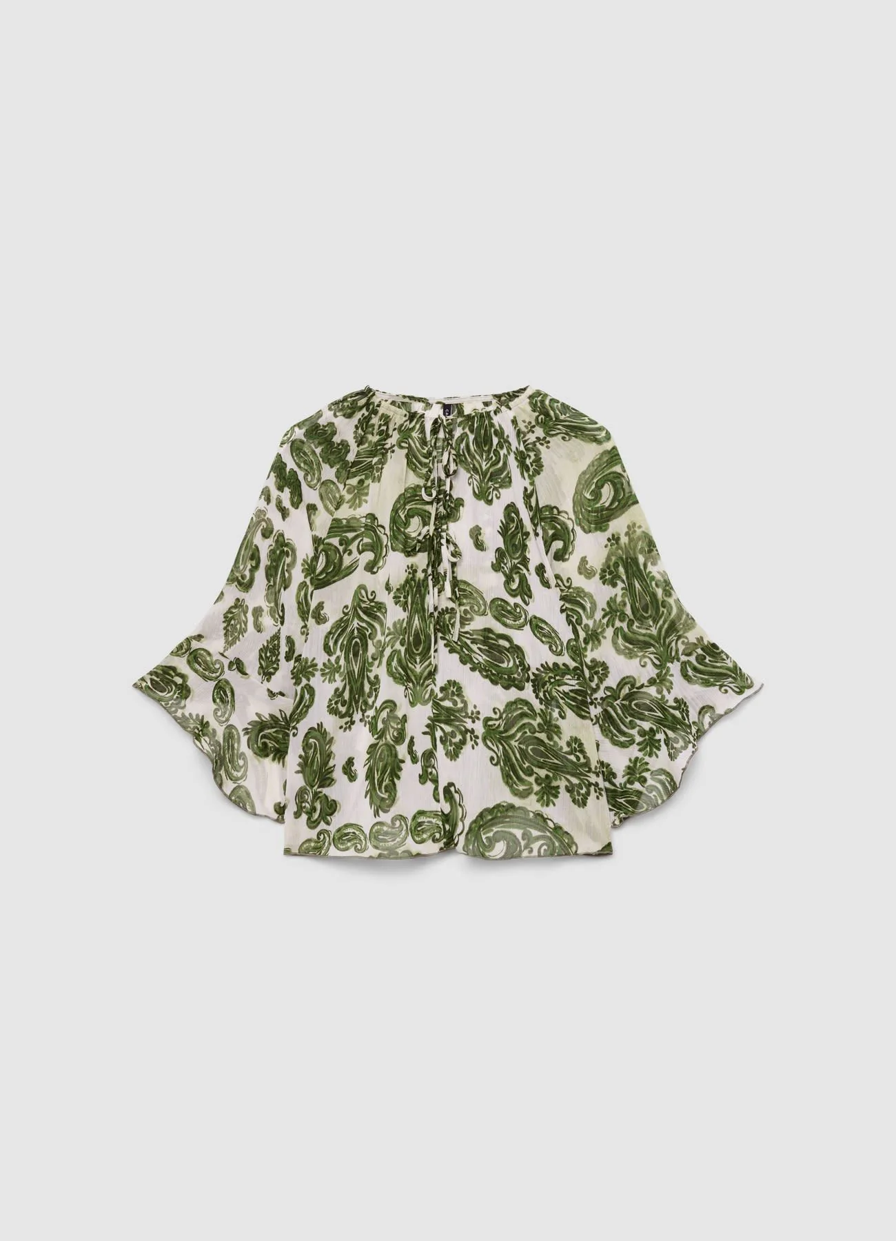 Blusa con laccetti e stampa paisley - Image 4