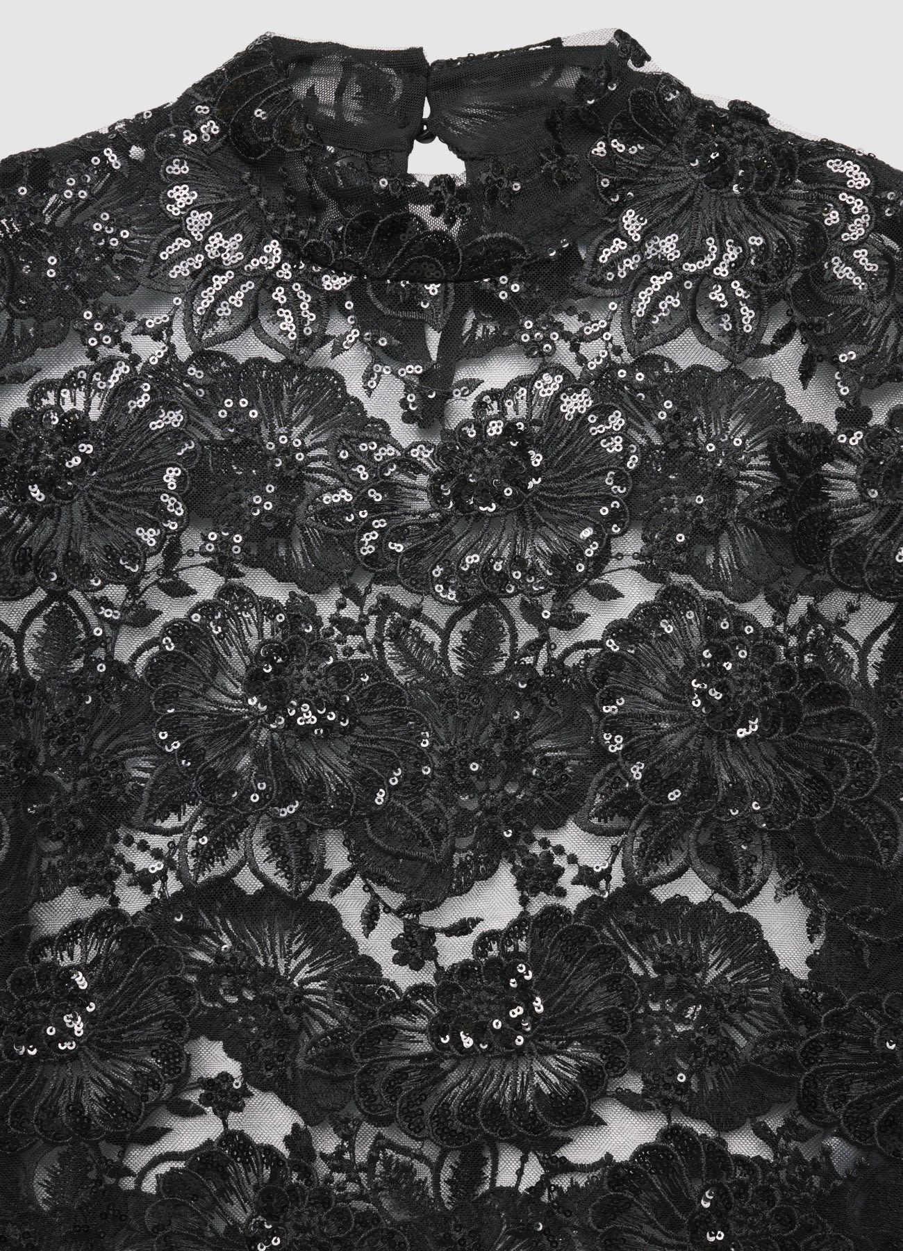 Blusa con paillettes e ricamo floreale - Image 6