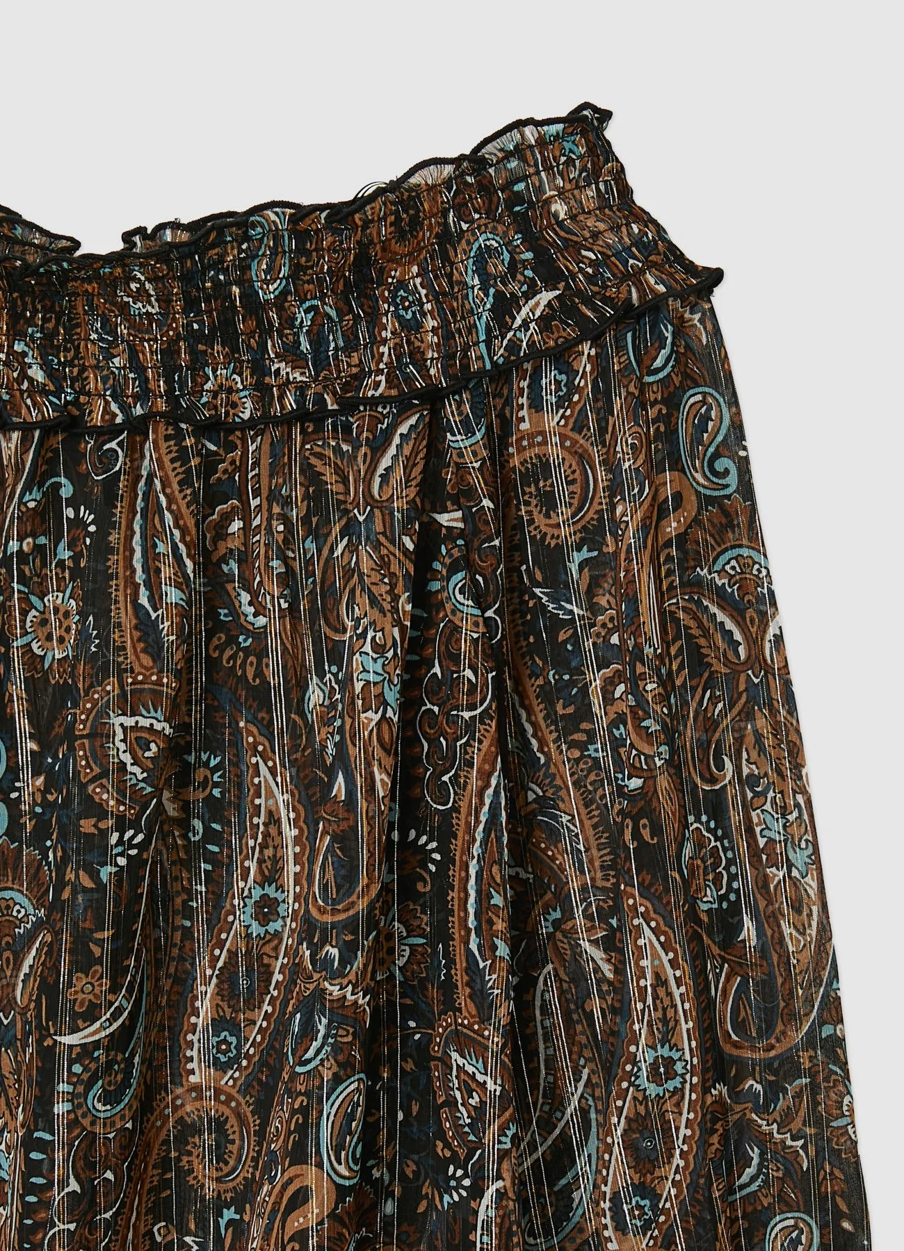 Blusa con spalle scoperte e stampa paisley - Image 4