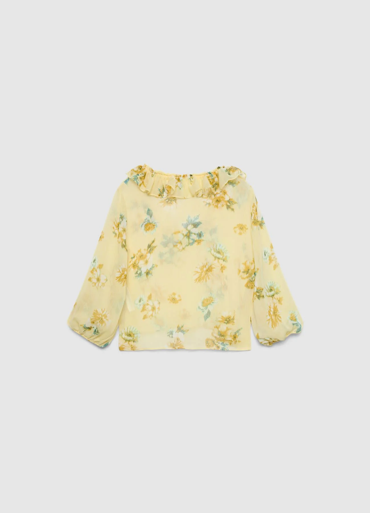 Blusa con volant e laccetti a stampa floreale - Image 5
