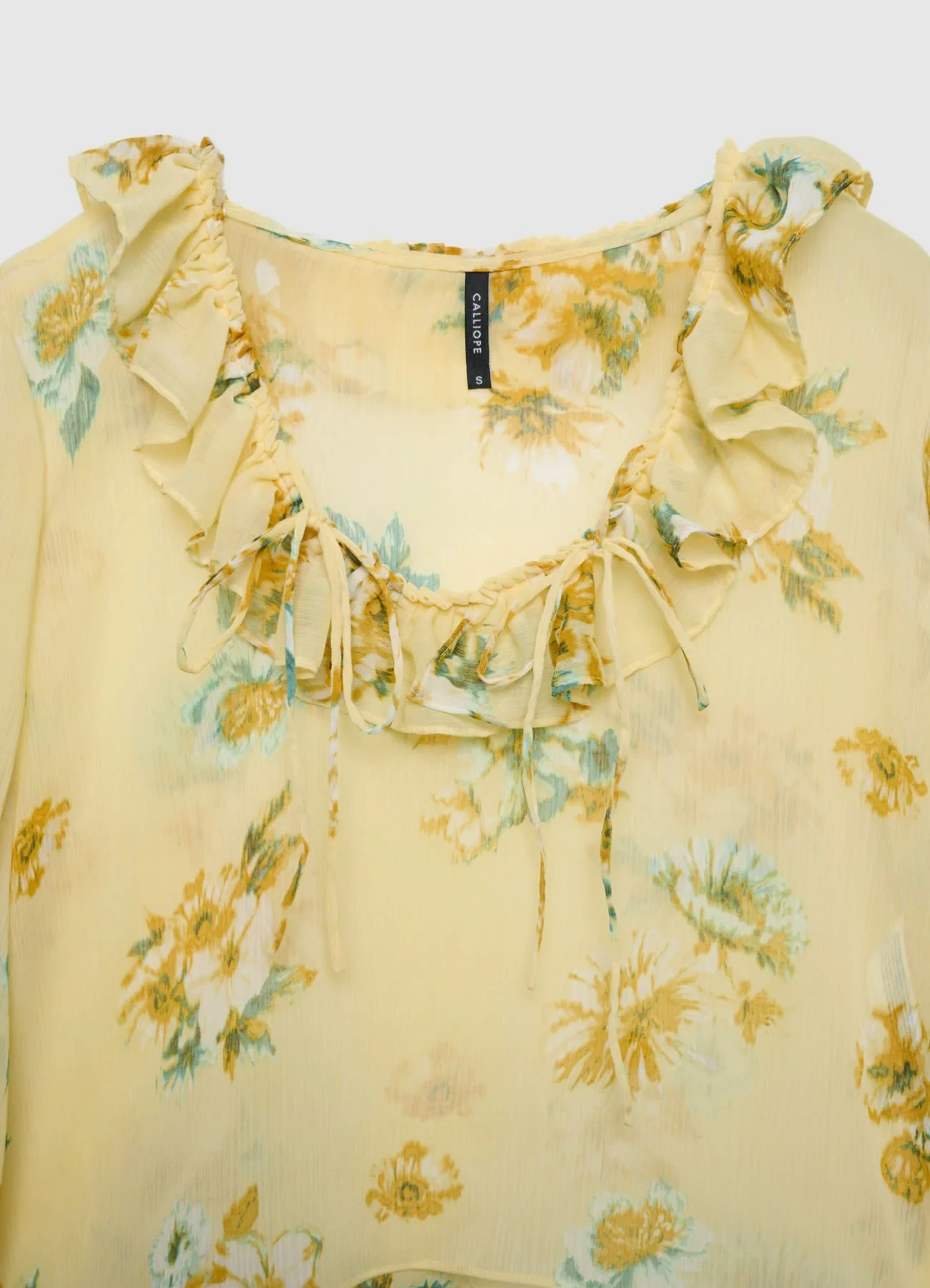 Blusa con volant e laccetti a stampa floreale - Image 6