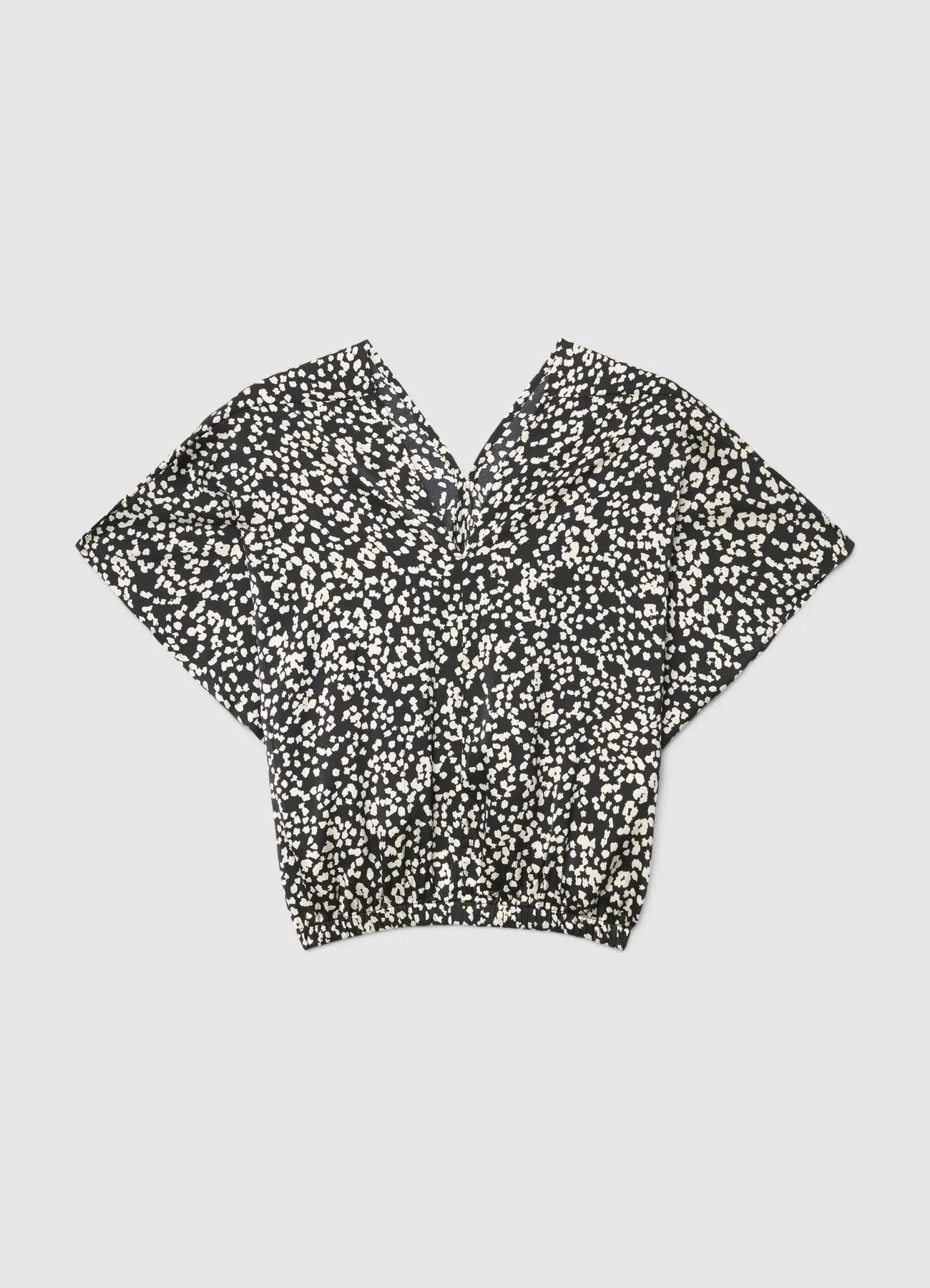 Blusa crop similsatin a fantasia - Image 5