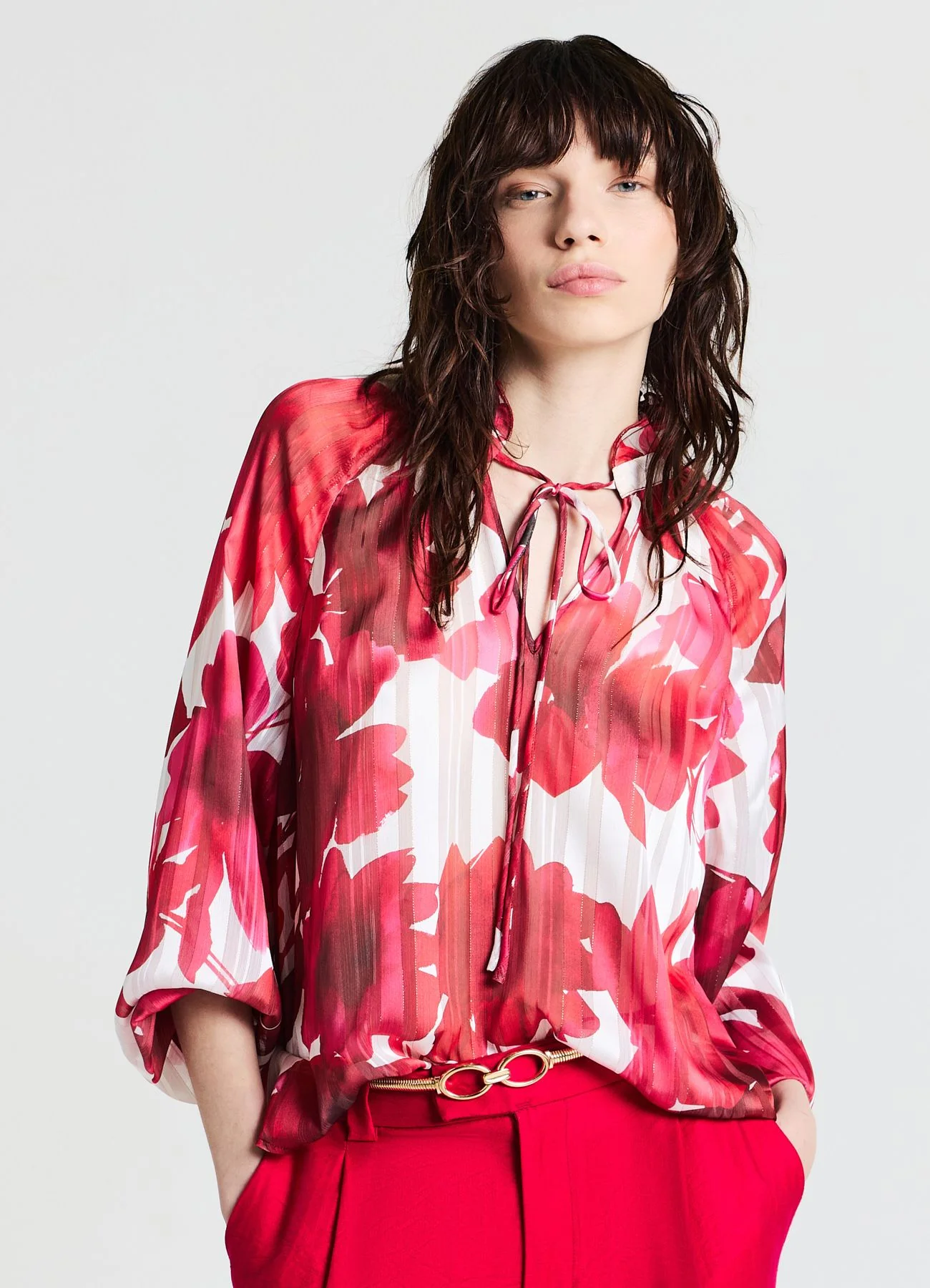 Blusa fantasia fiori