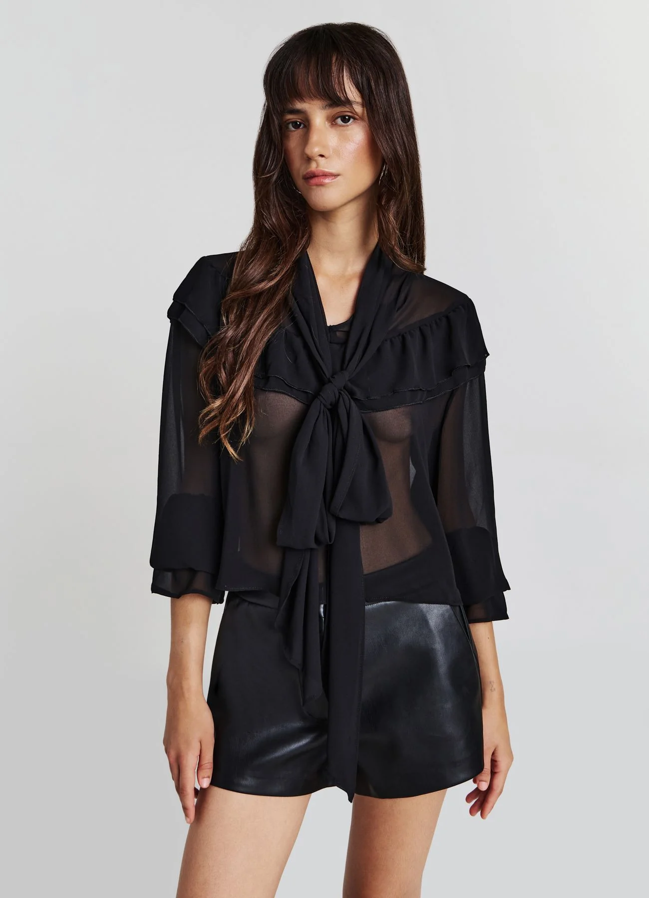 Blusa fiocco e frill