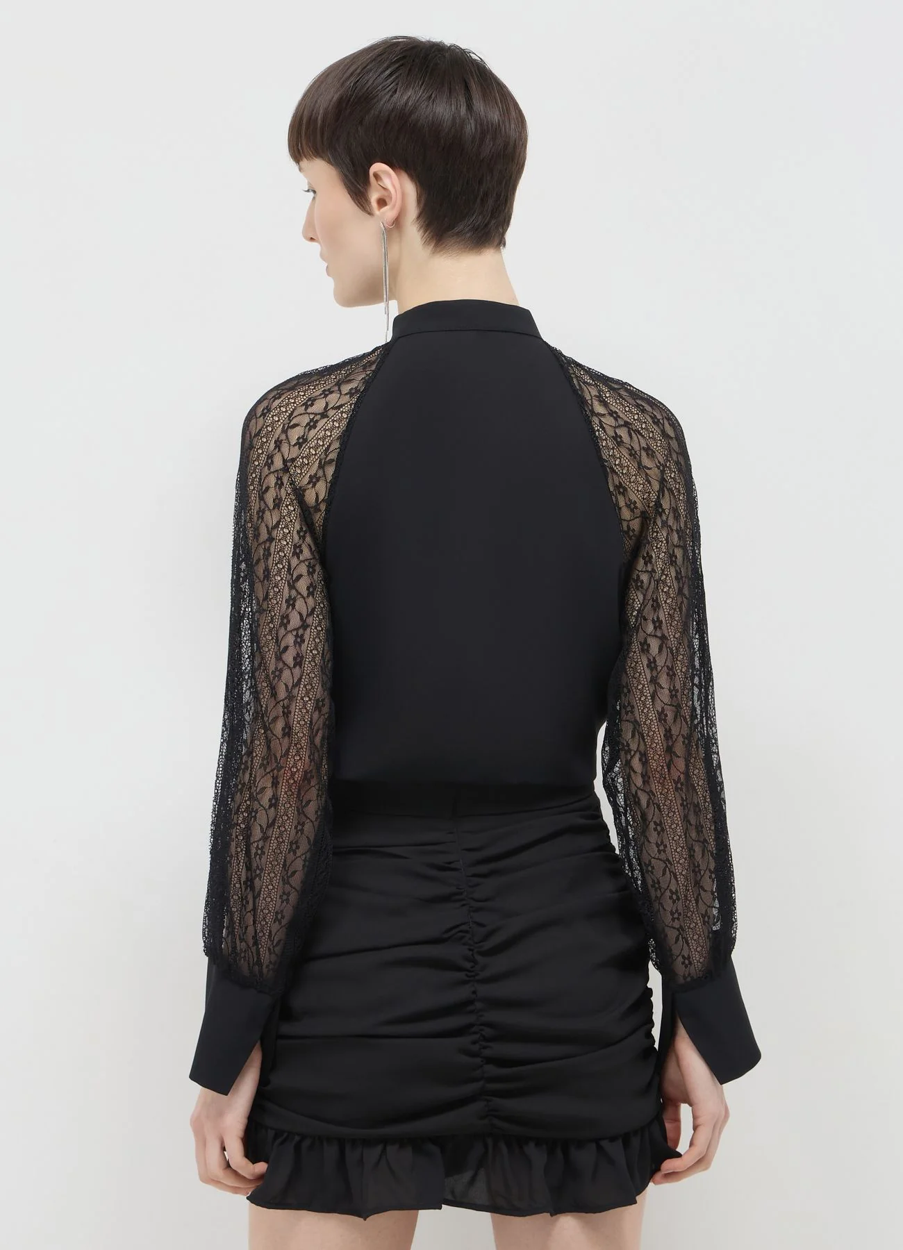 Blusa fiocco e maniche pizzo - Image 3