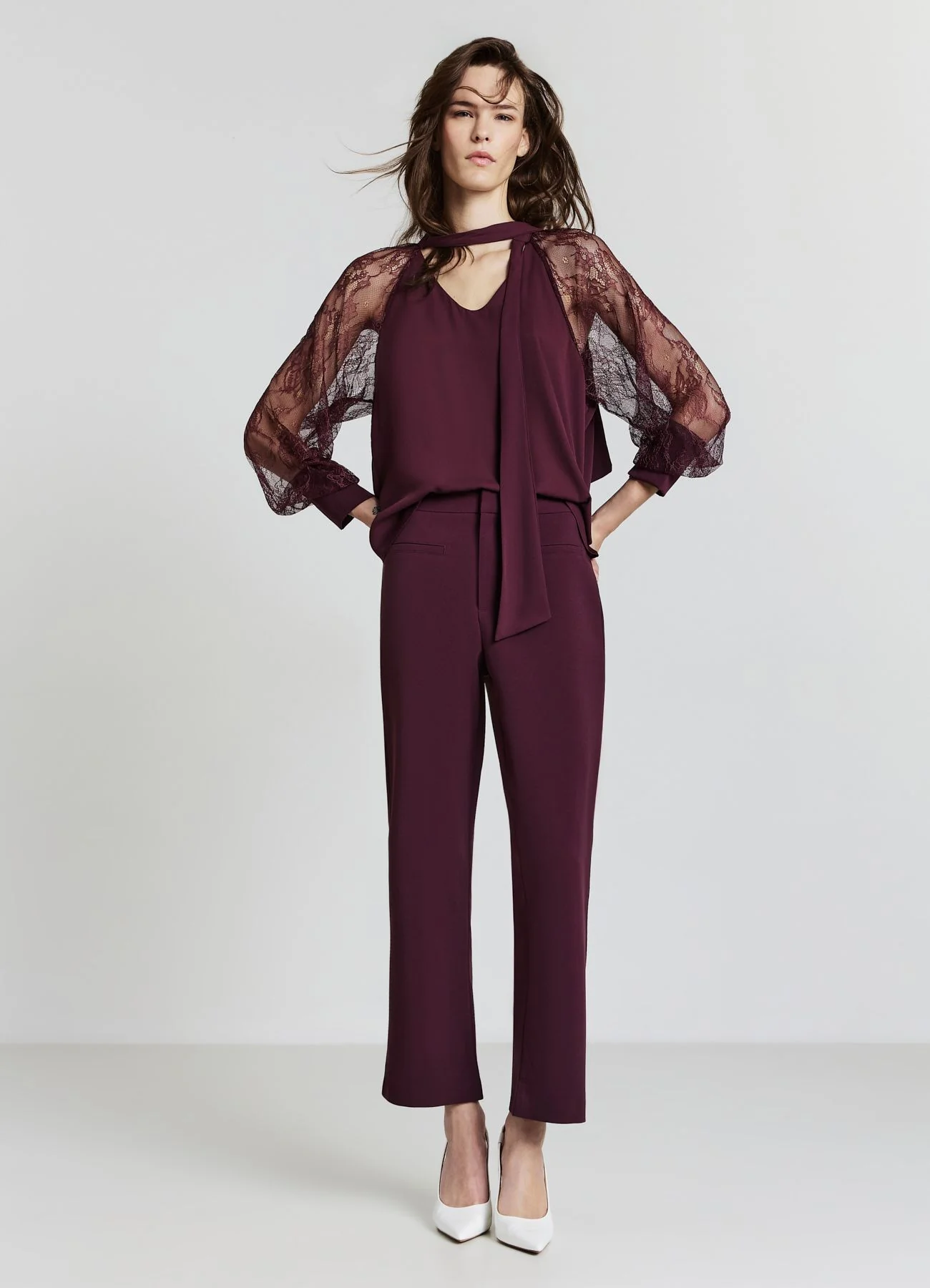 Blusa fiocco maniche pizzo - Image 4