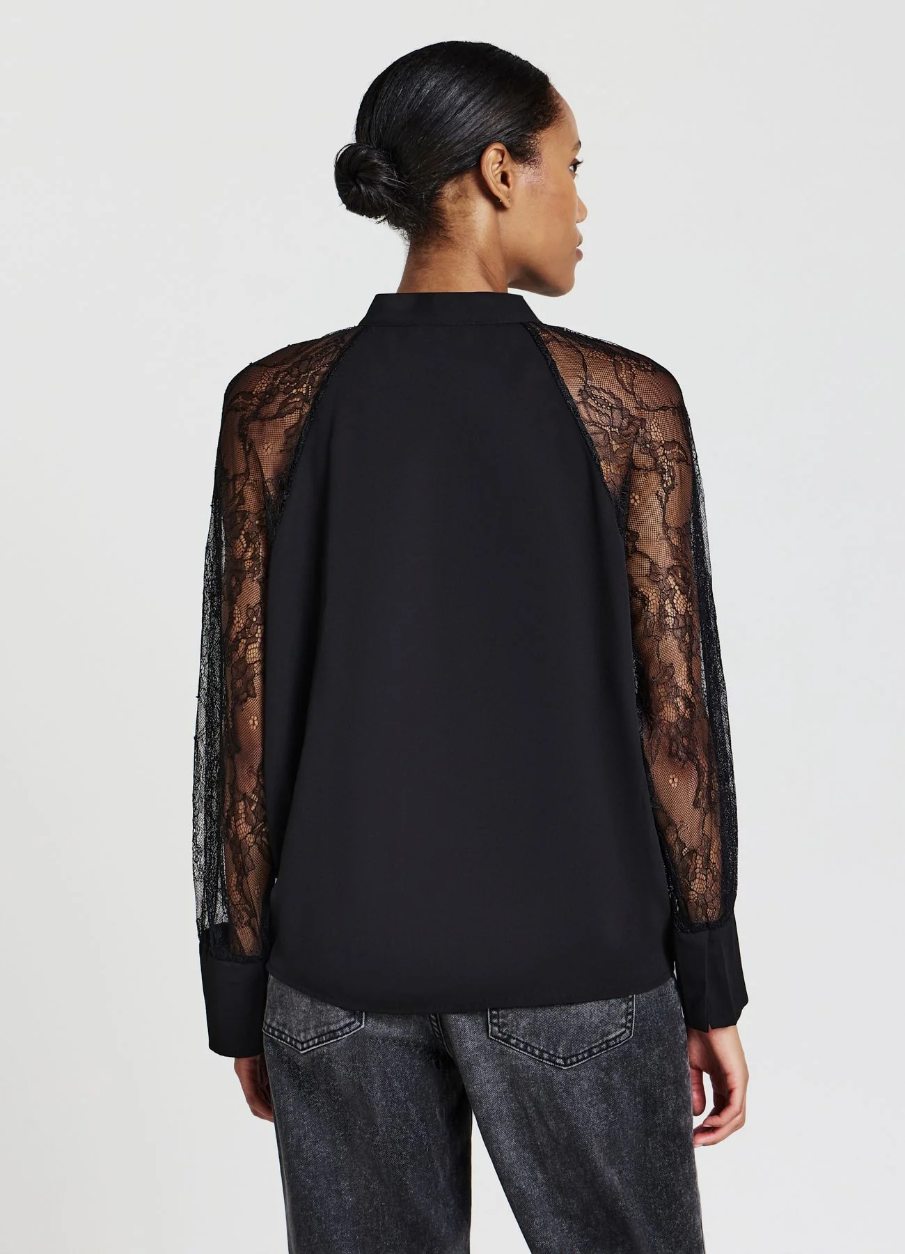 Blusa fiocco maniche pizzo - Image 2