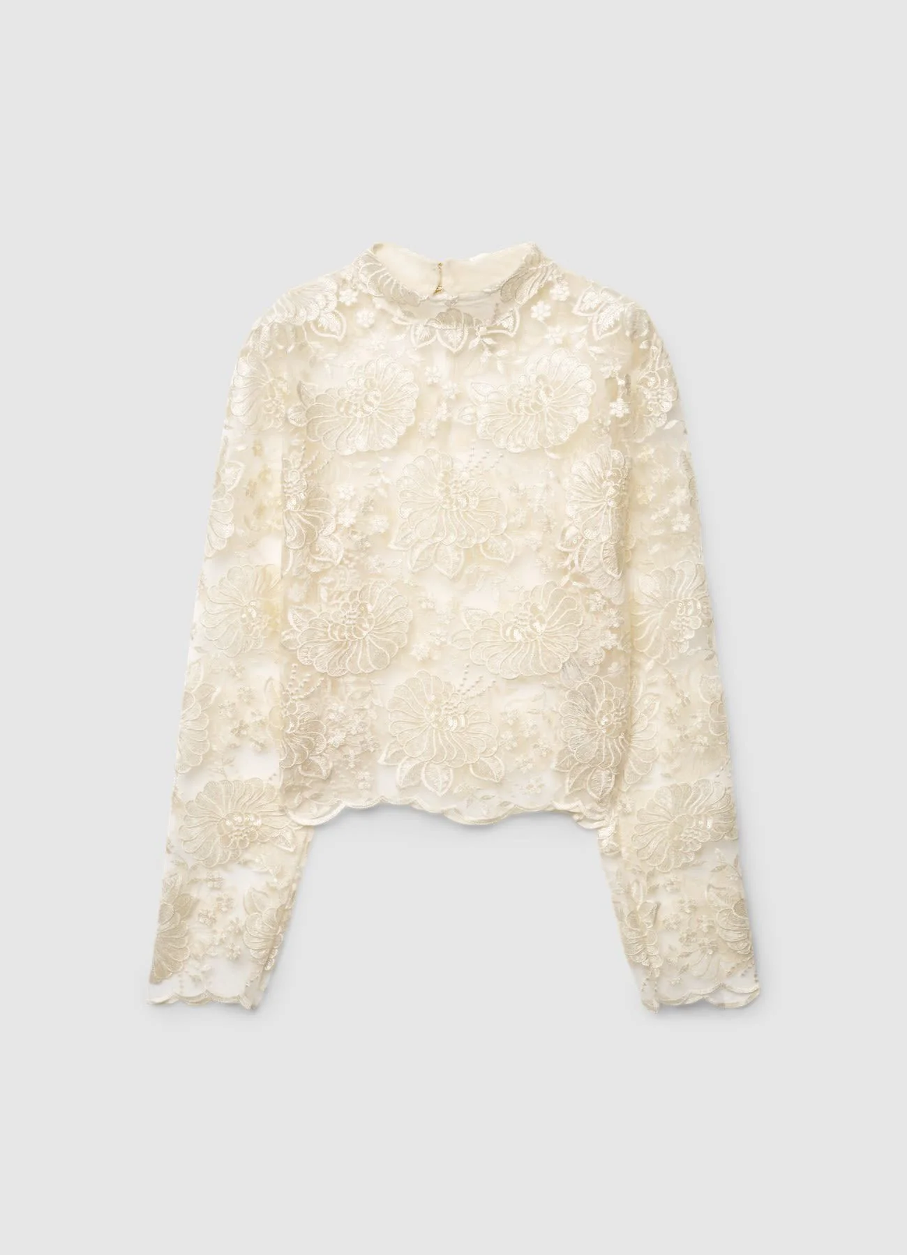 Blusa in pizzo con paillettes - Image 6