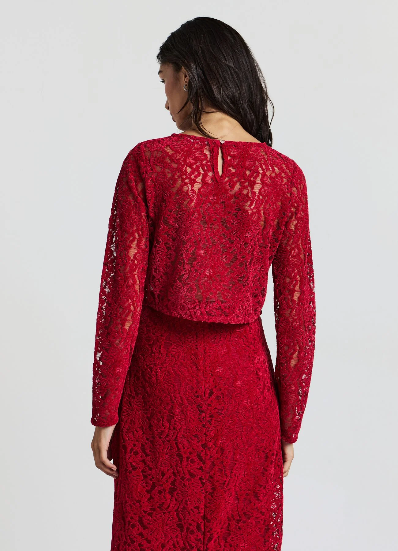 Blusa in pizzo floccato - Image 2