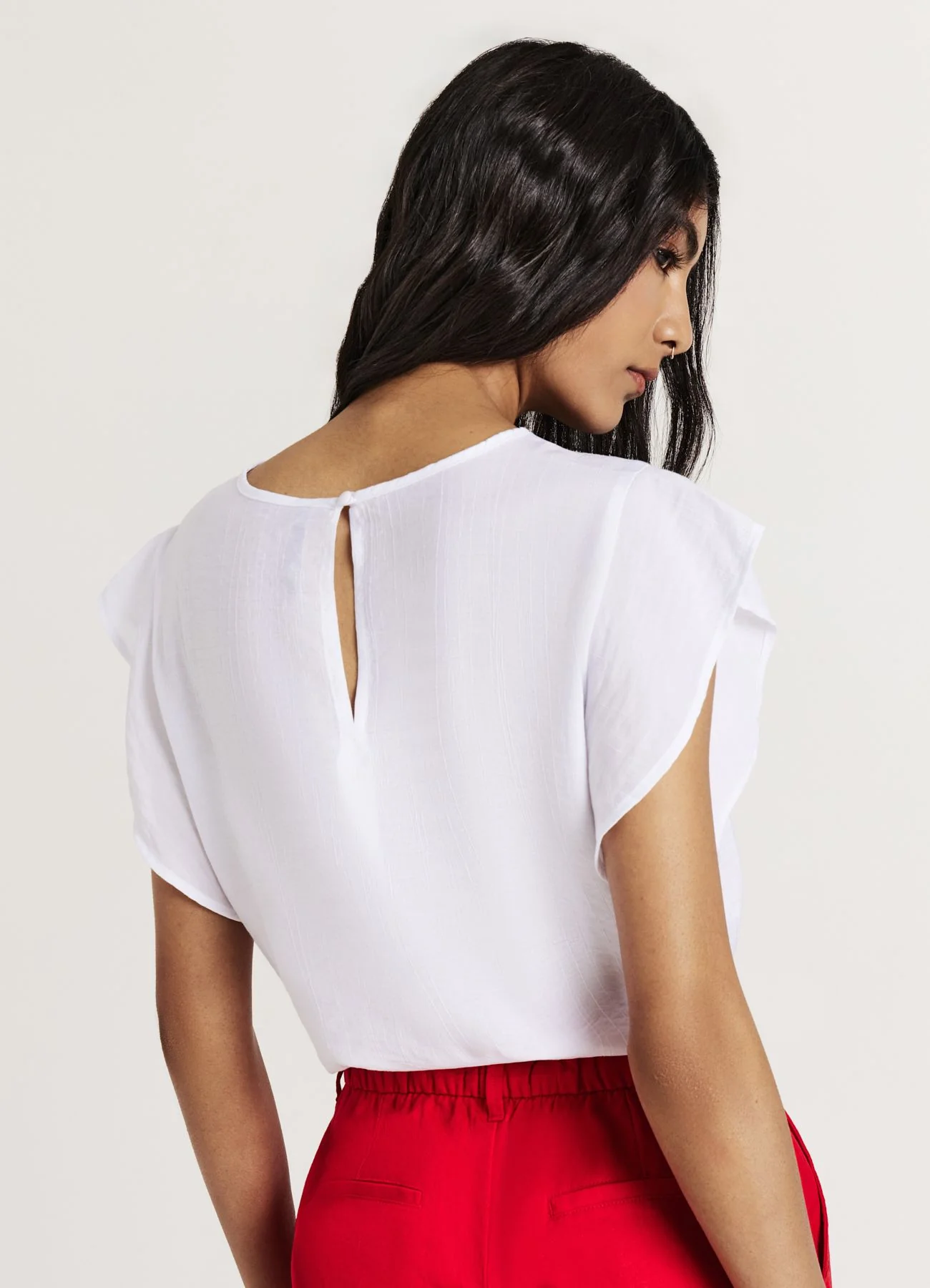 Blusa maniche con rouches - Image 3