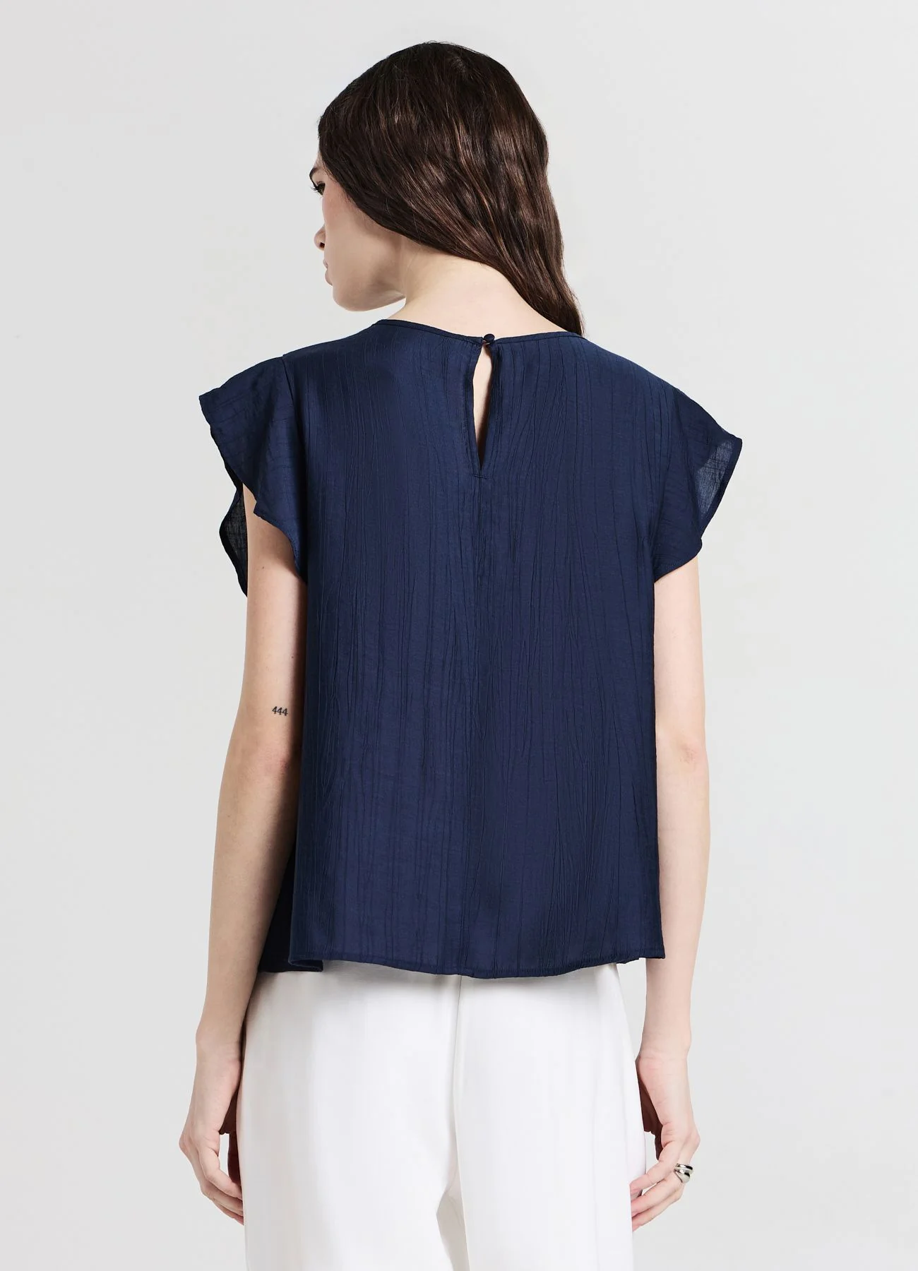 Blusa maniche con rouches