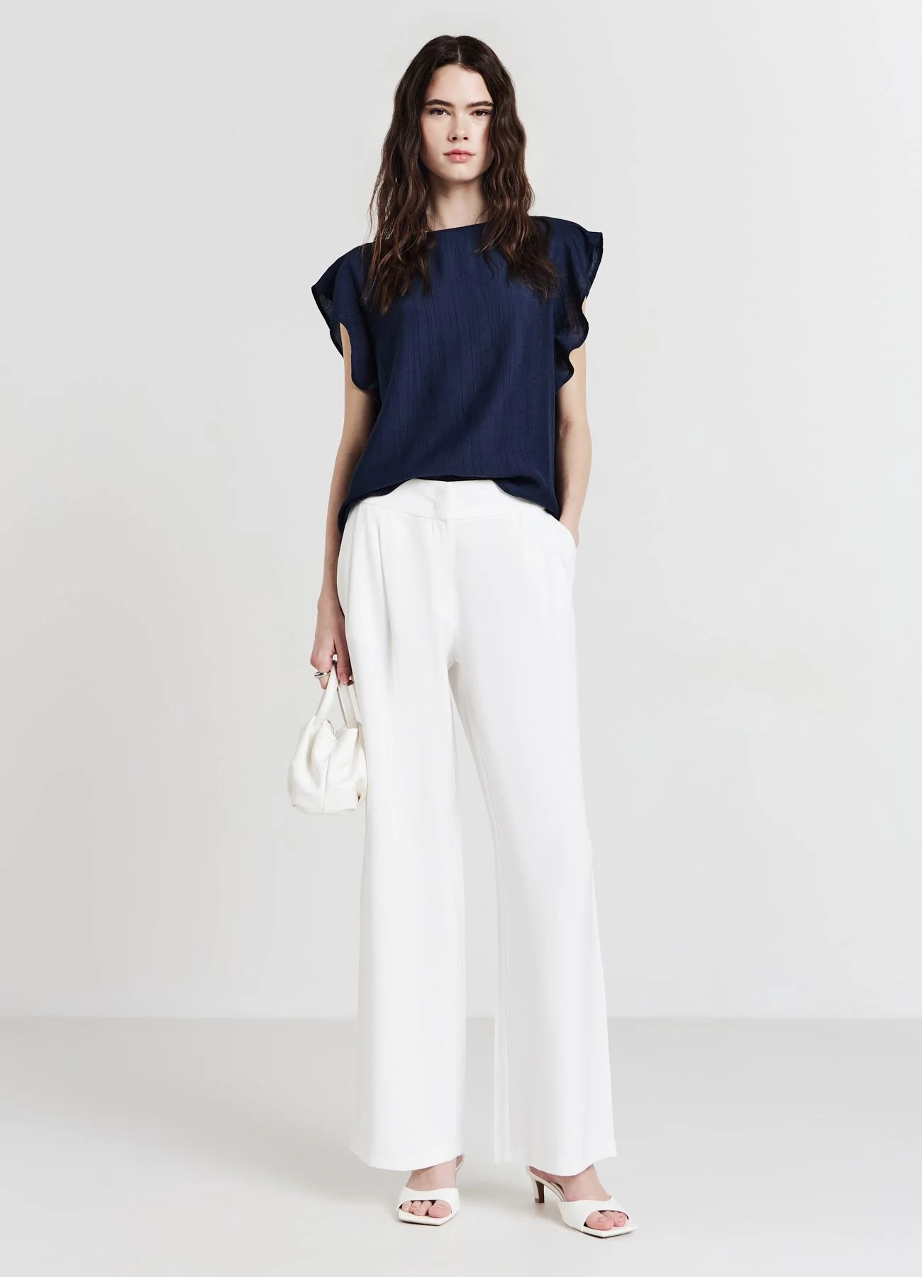 Blusa maniche con rouches - Image 3