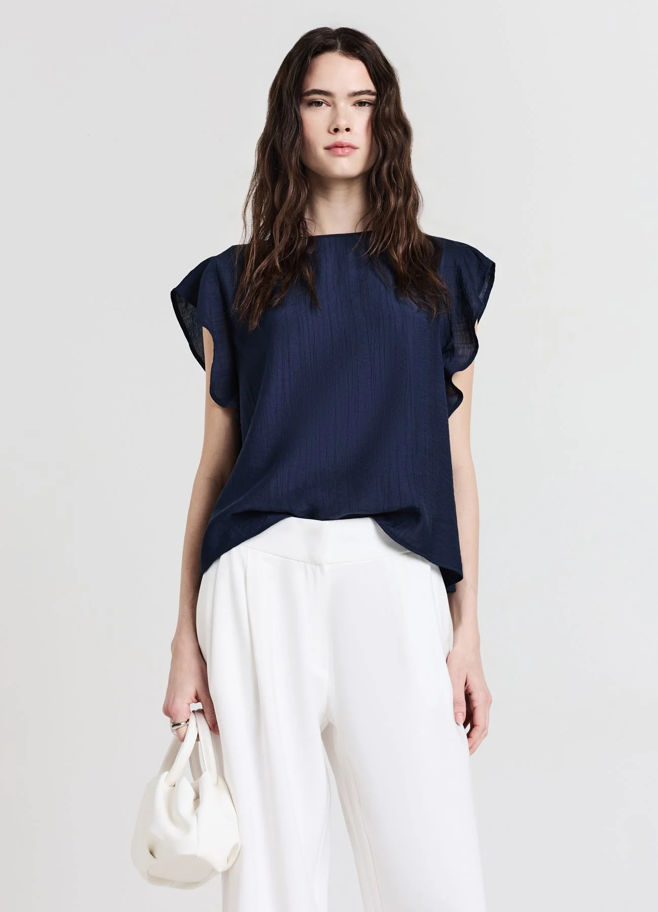 Blusa maniche con rouches - Image 7