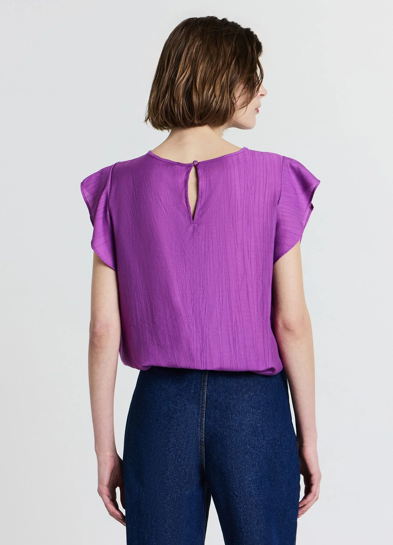 Blusa maniche con rouches