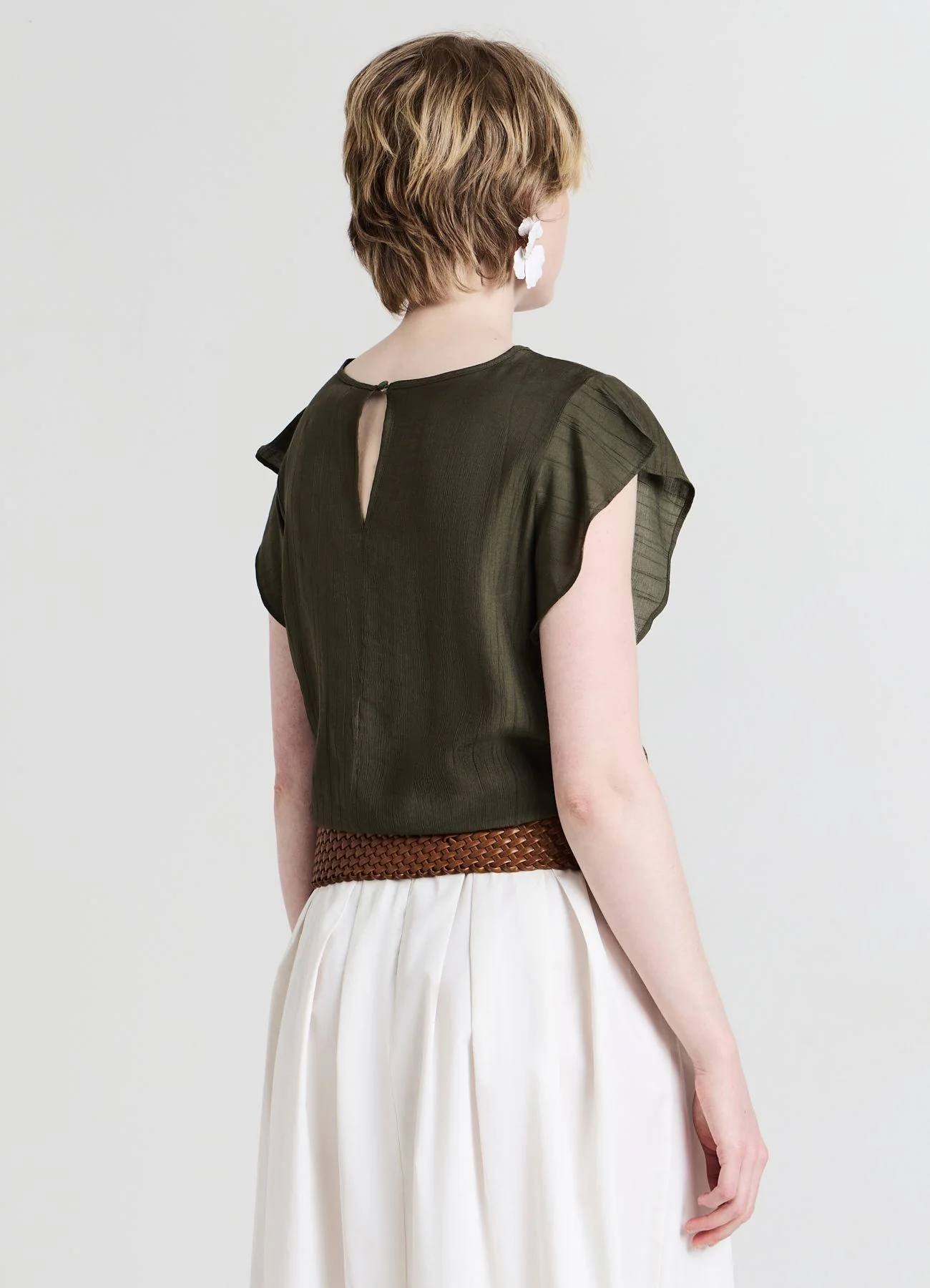 Blusa maniche con rouches - Image 2
