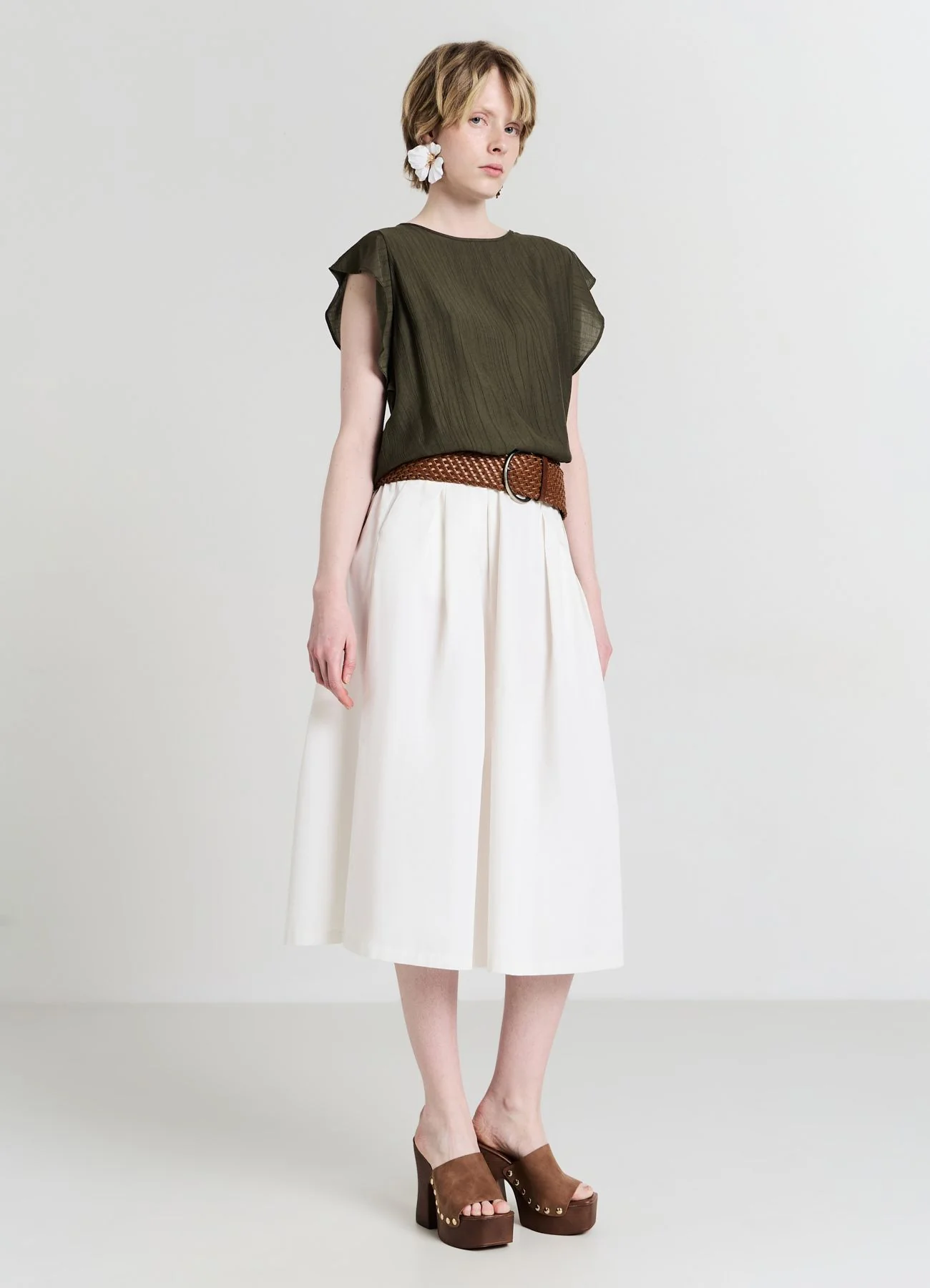 Blusa maniche con rouches - Image 4