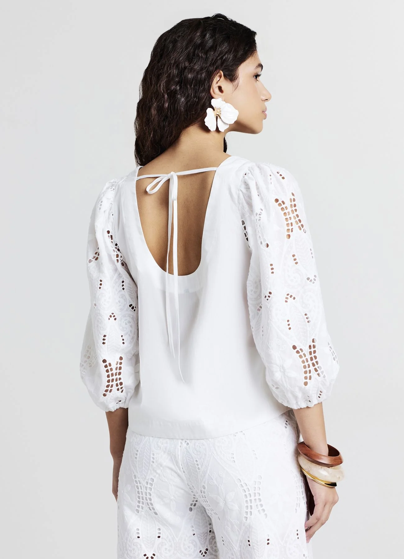 Blusa maniche sangallo - Image 3