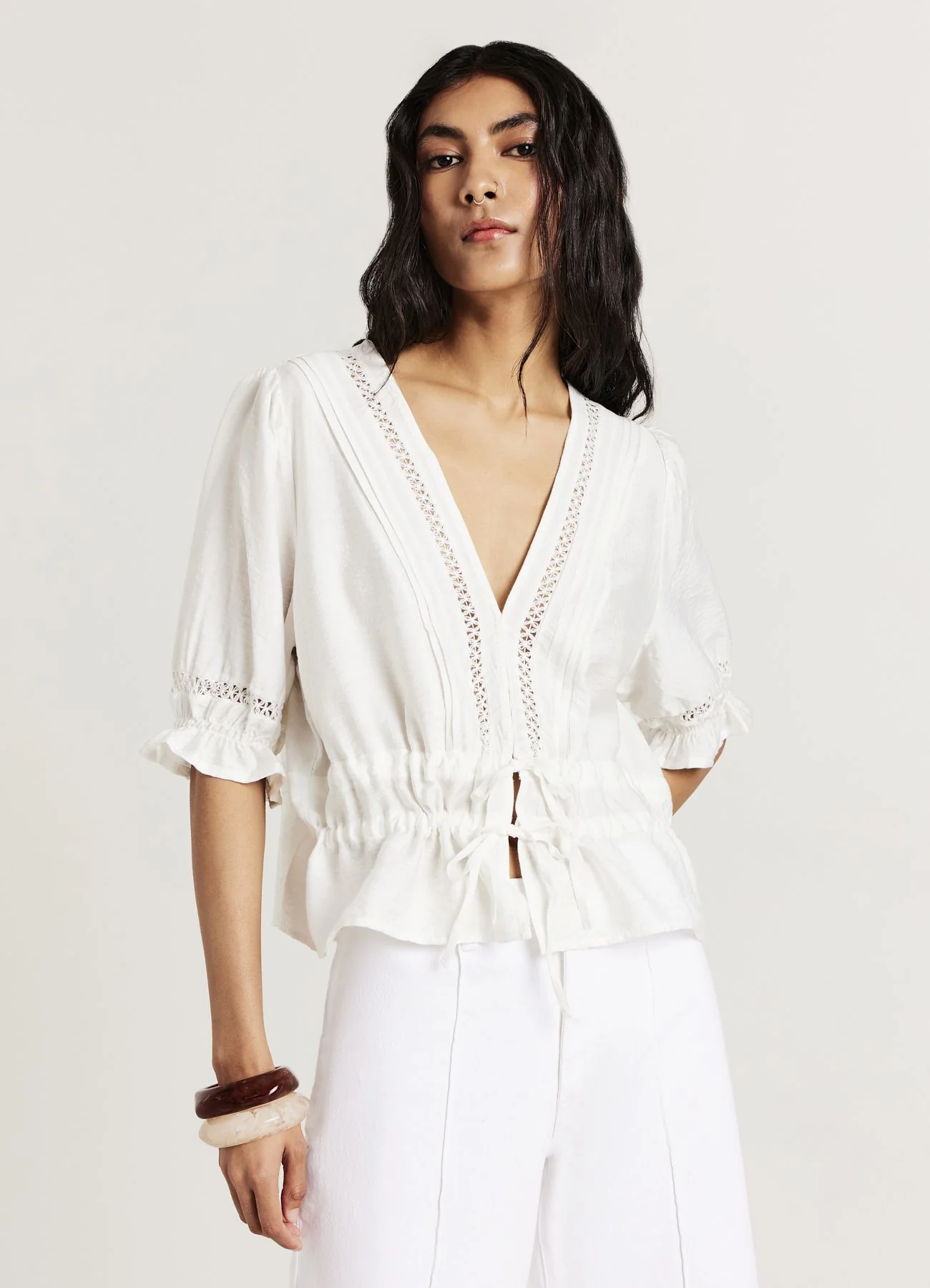 Blusa ricamo a jour - Image 3