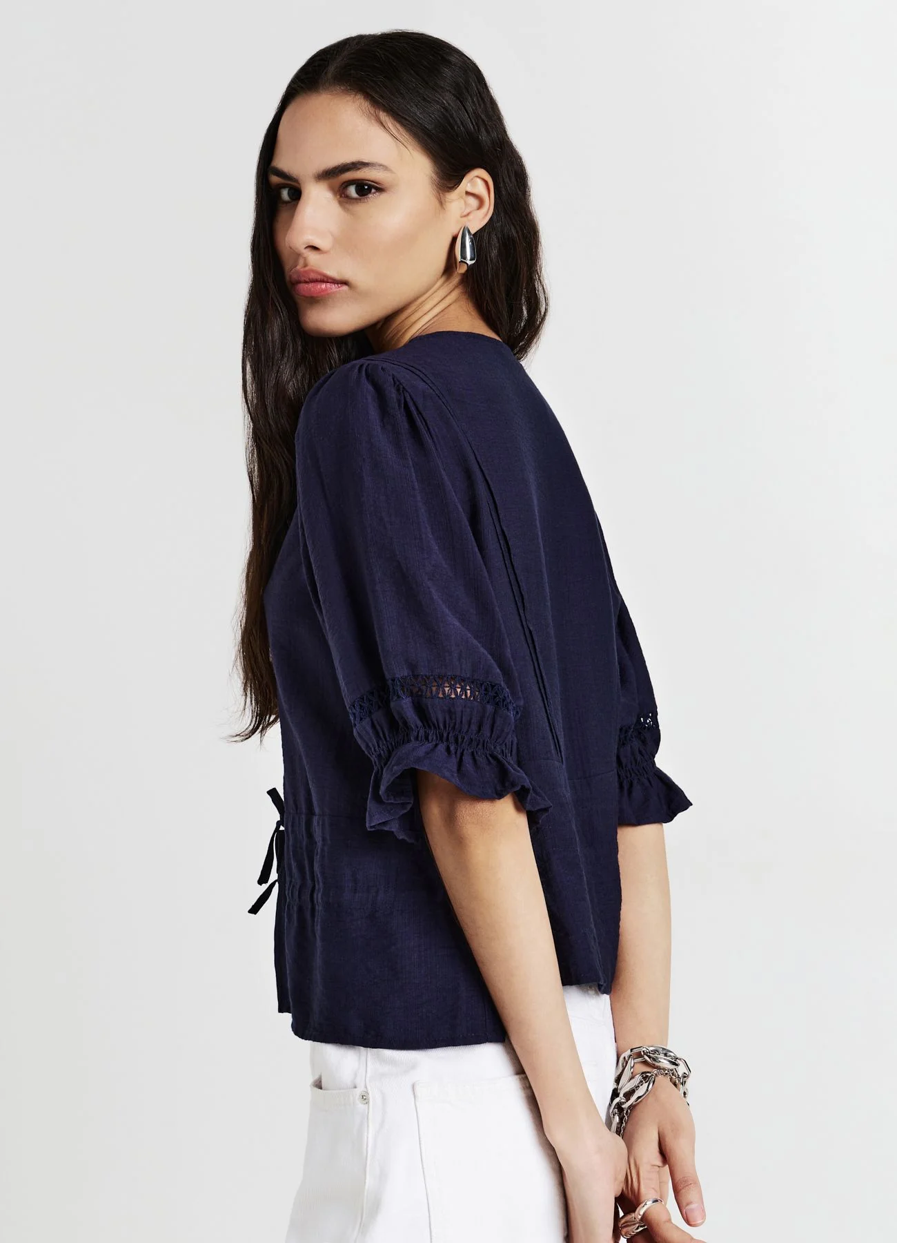 Blusa ricamo a jour - Image 2