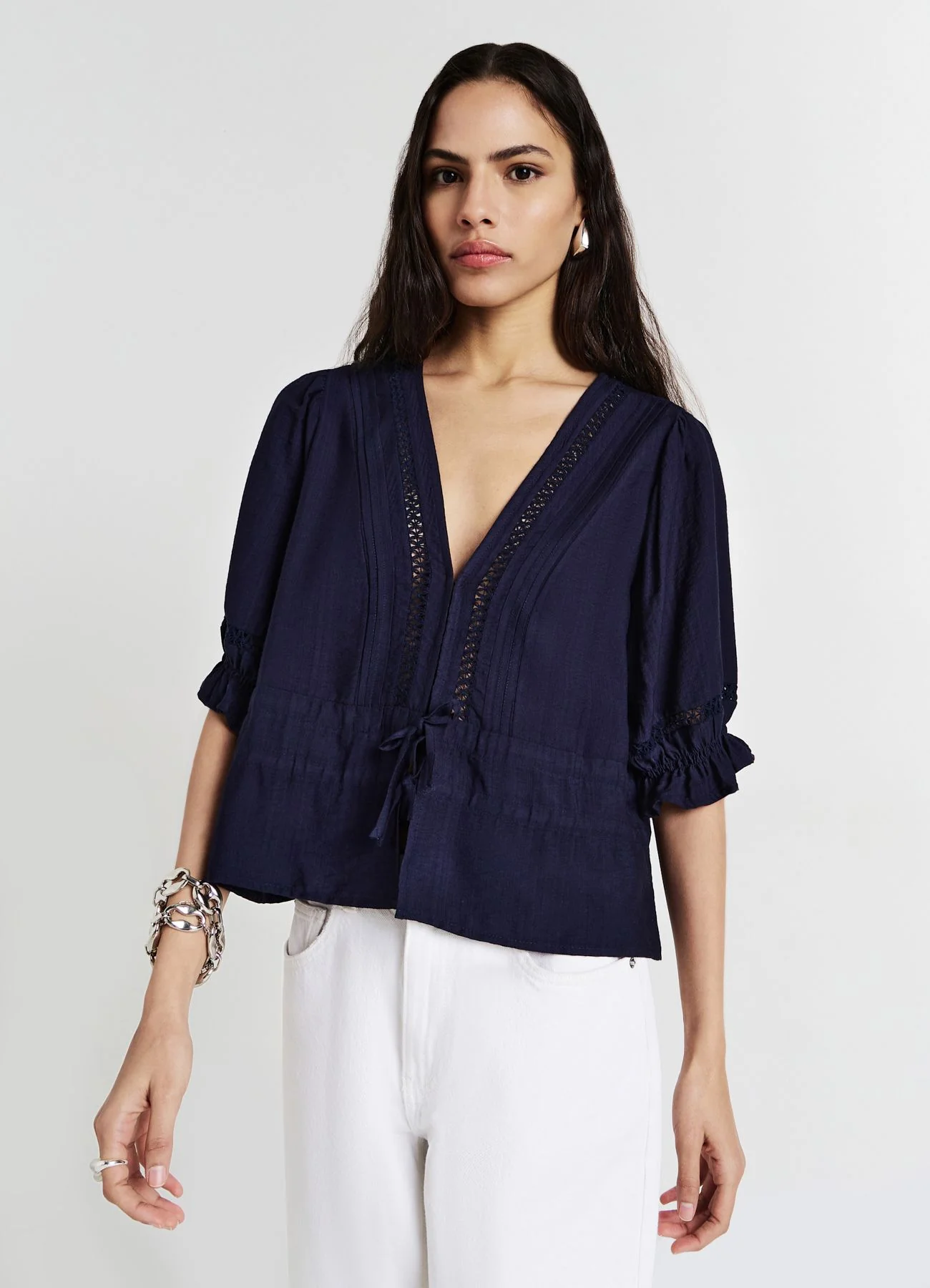 Blusa ricamo a jour - Image 3