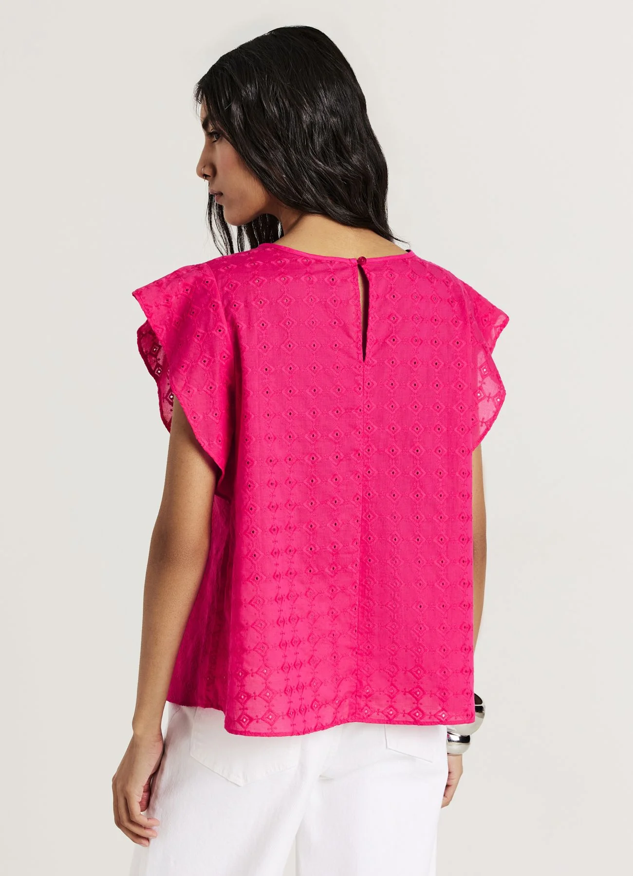 Blusa sangallo con rouches - Image 3