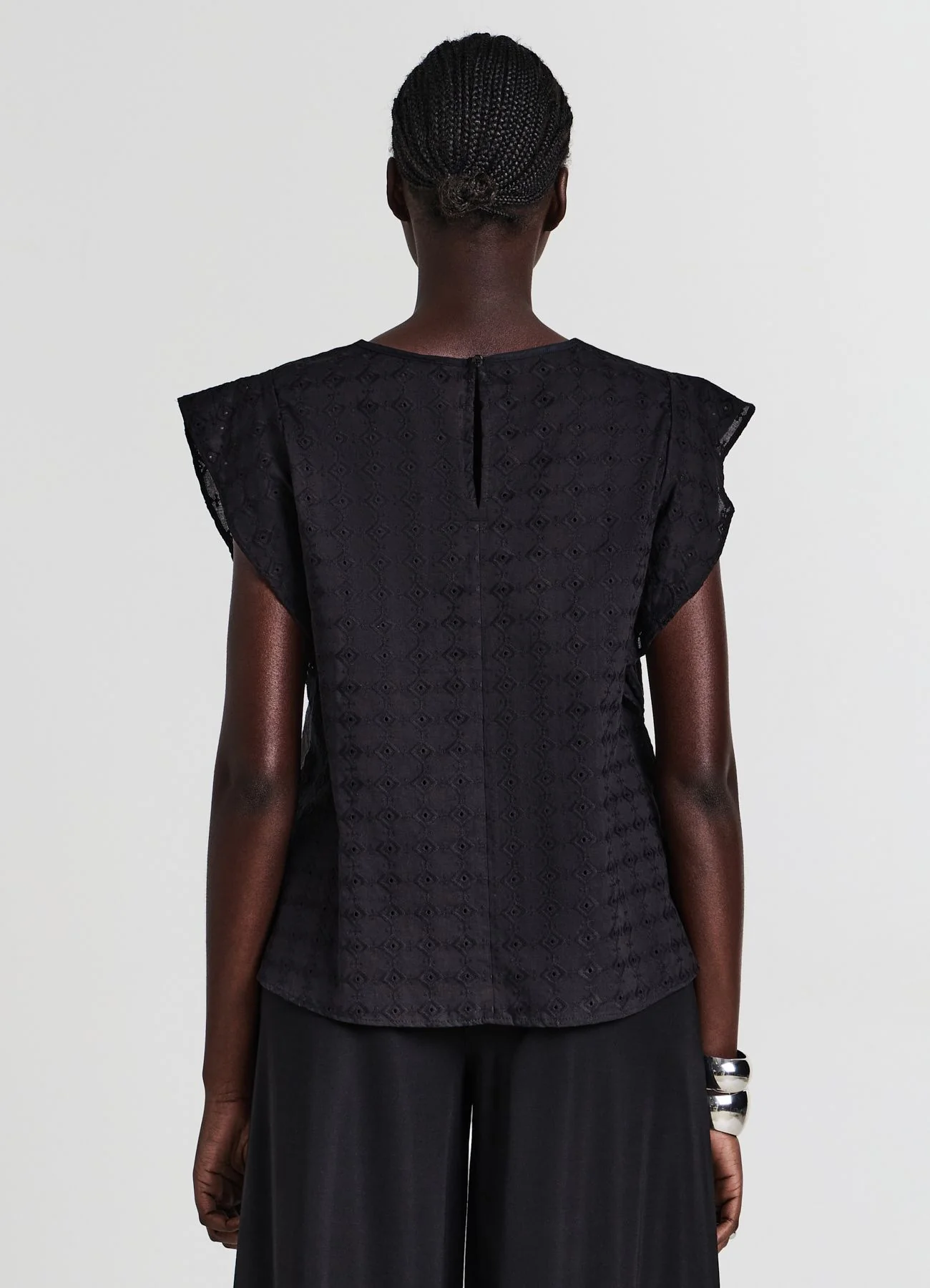 Blusa sangallo con rouches - Image 3