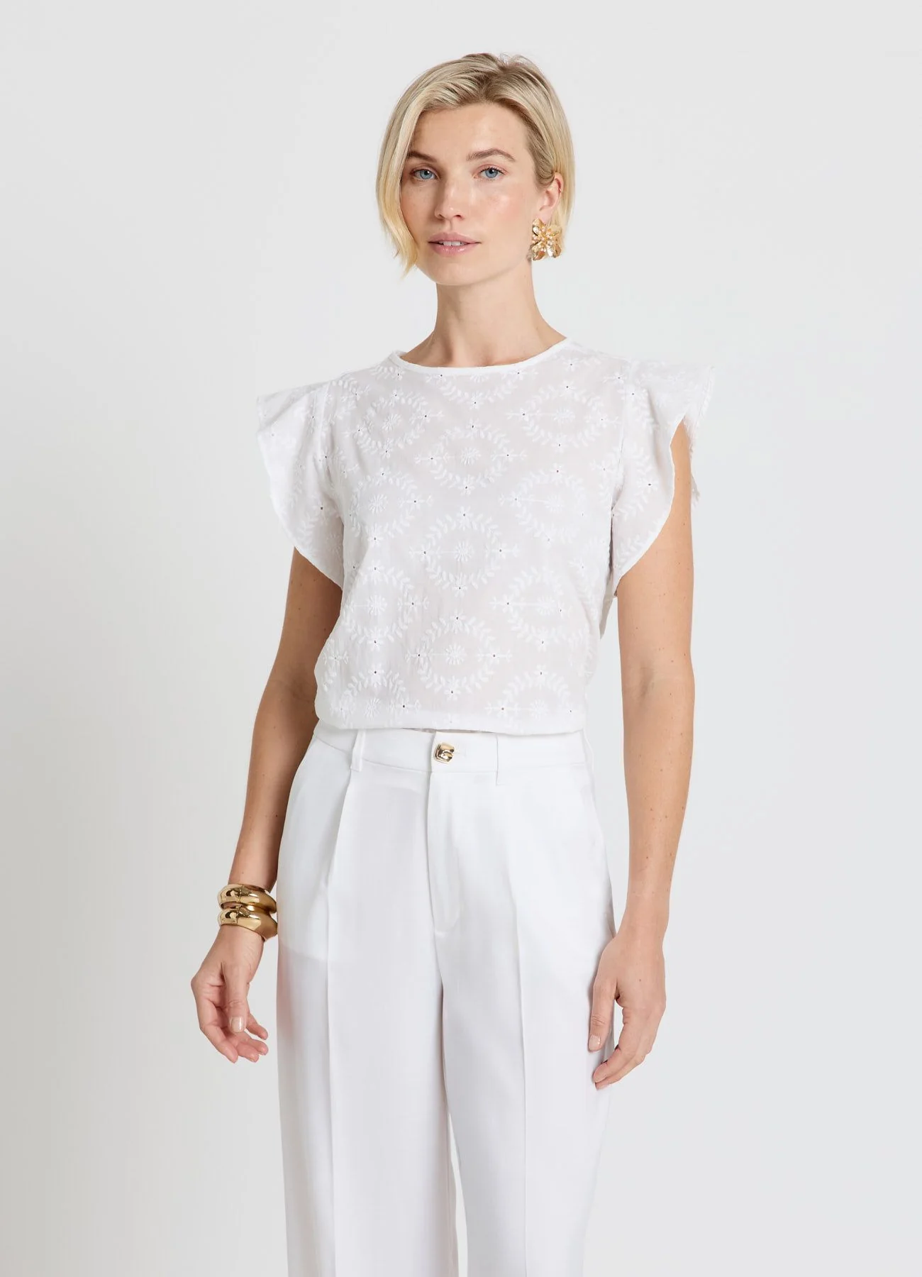 Blusa sangallo maniche rouches - Image 4
