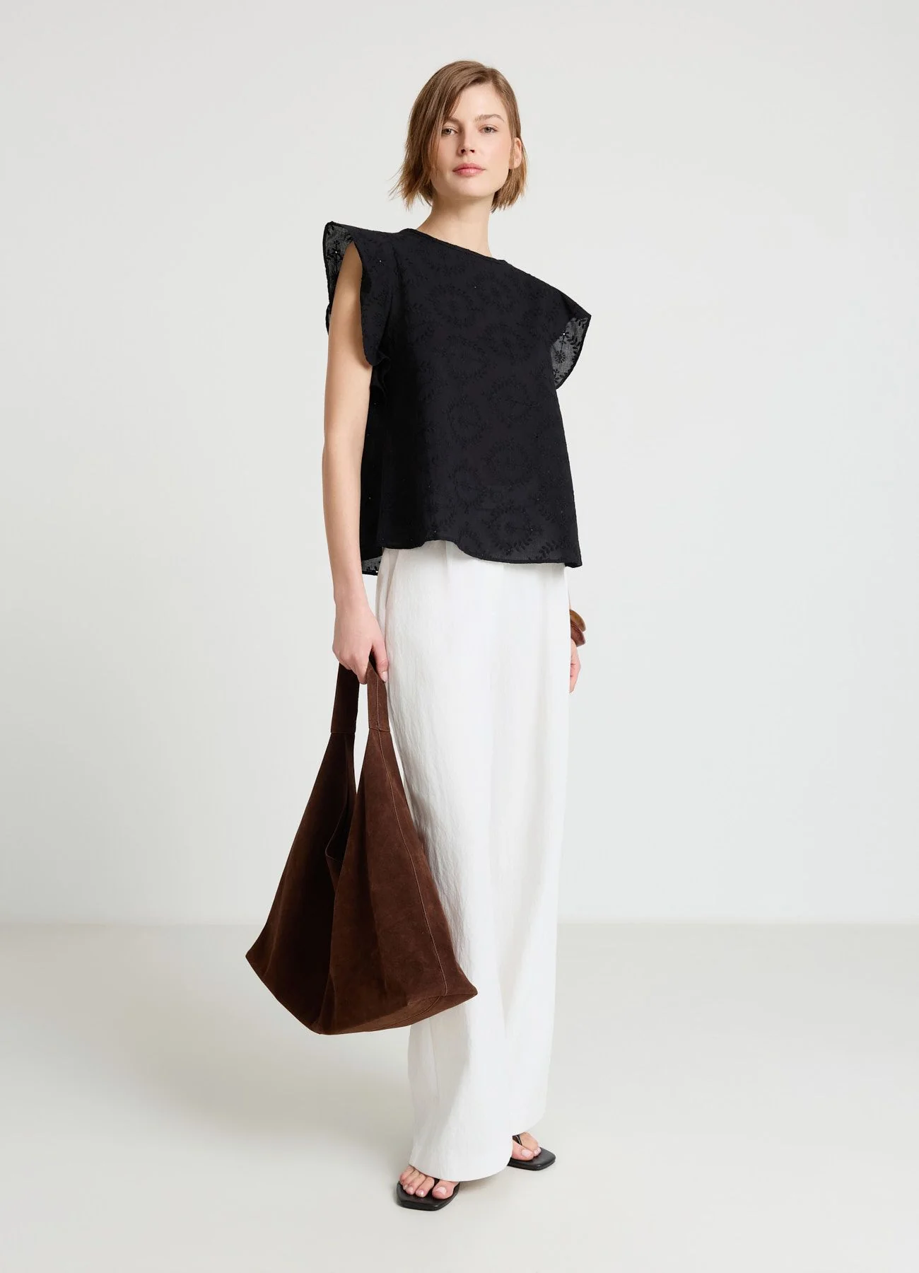 Blusa sangallo maniche rouches - Image 3
